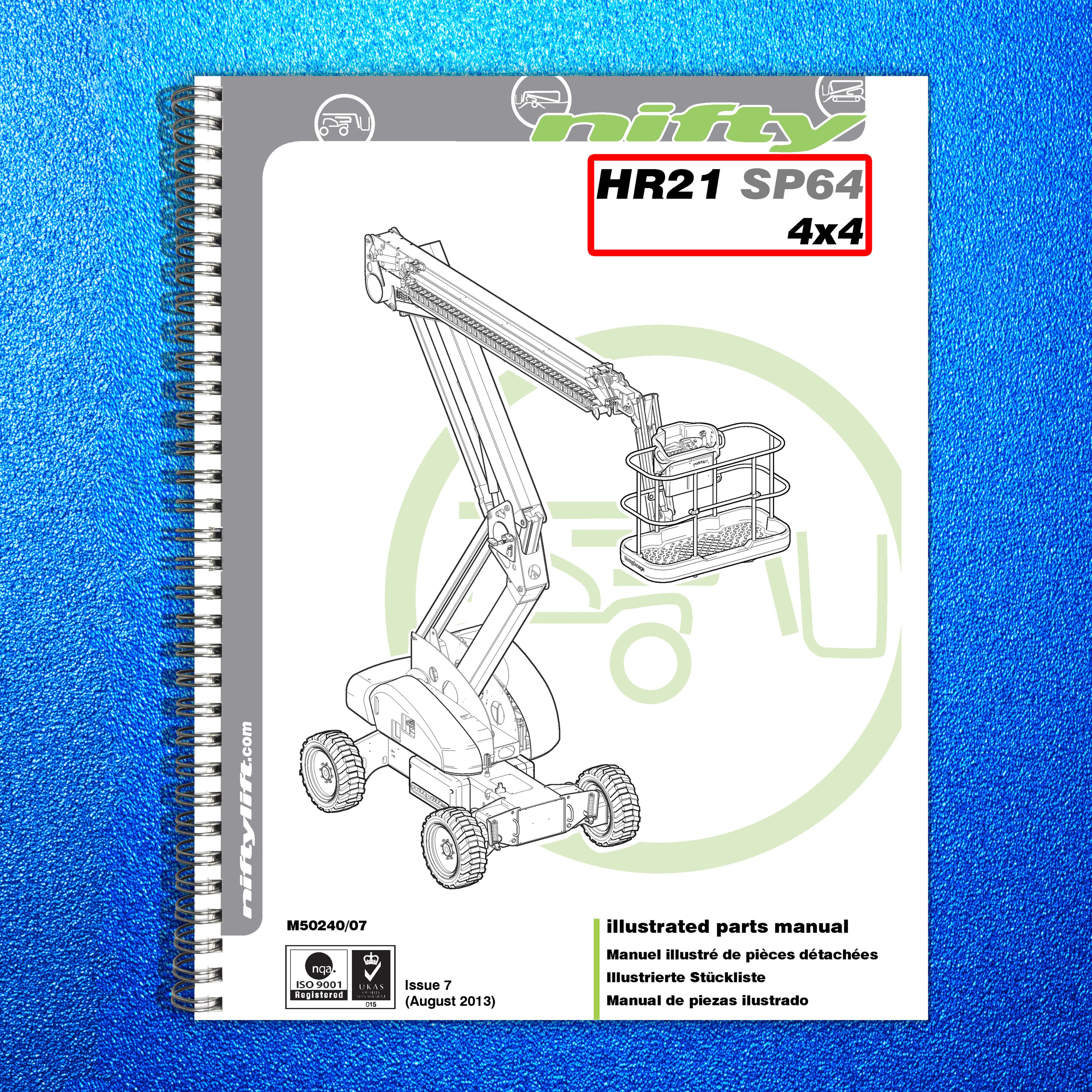 NIFTYLIFT HR21 SP64 4x4 Illustrated Parts Manual 2013 - WIRE BOUND - COVERS