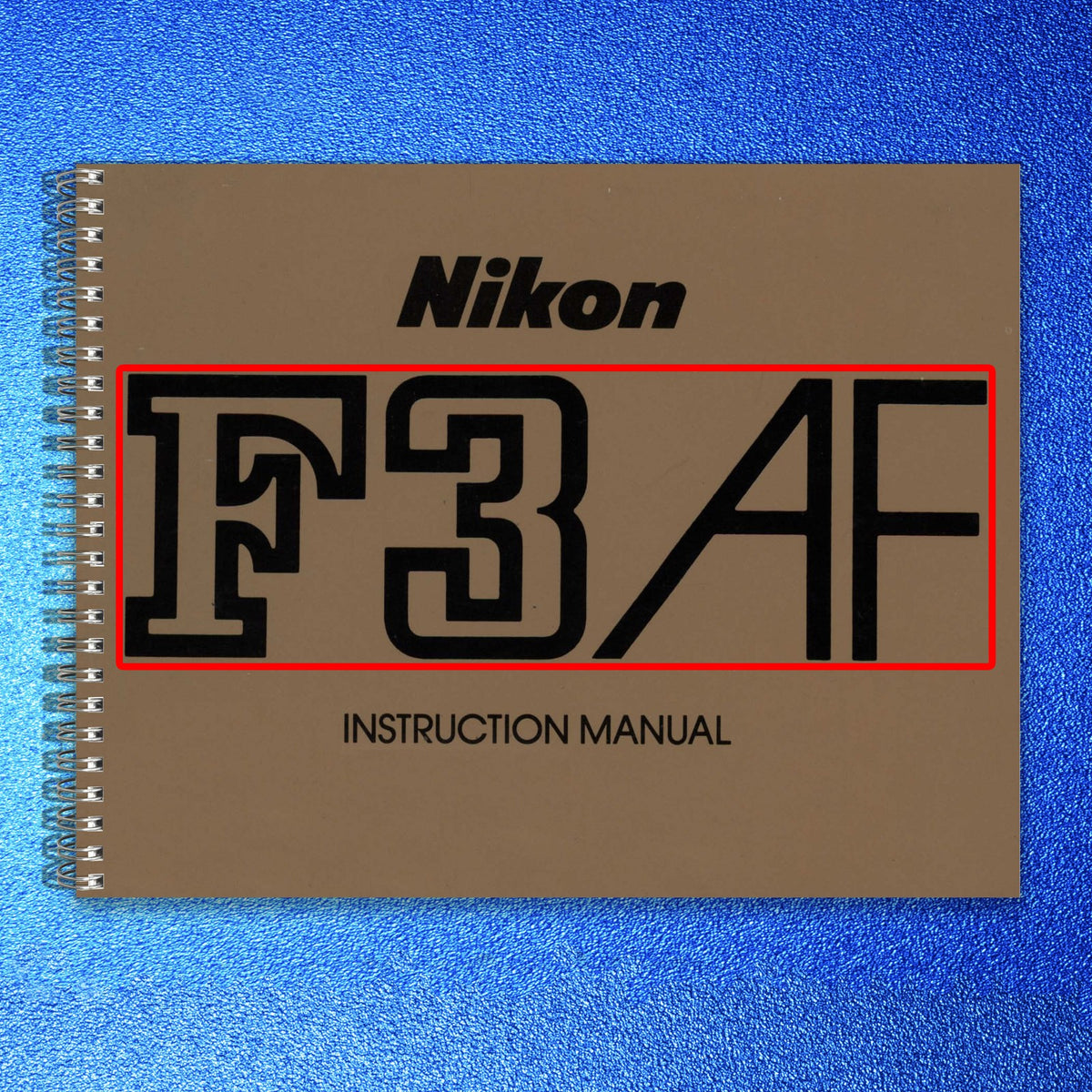 NIKON F3AF Instruction Manual - STEEL WIRE BOUND - PROTECTIVE COVERS