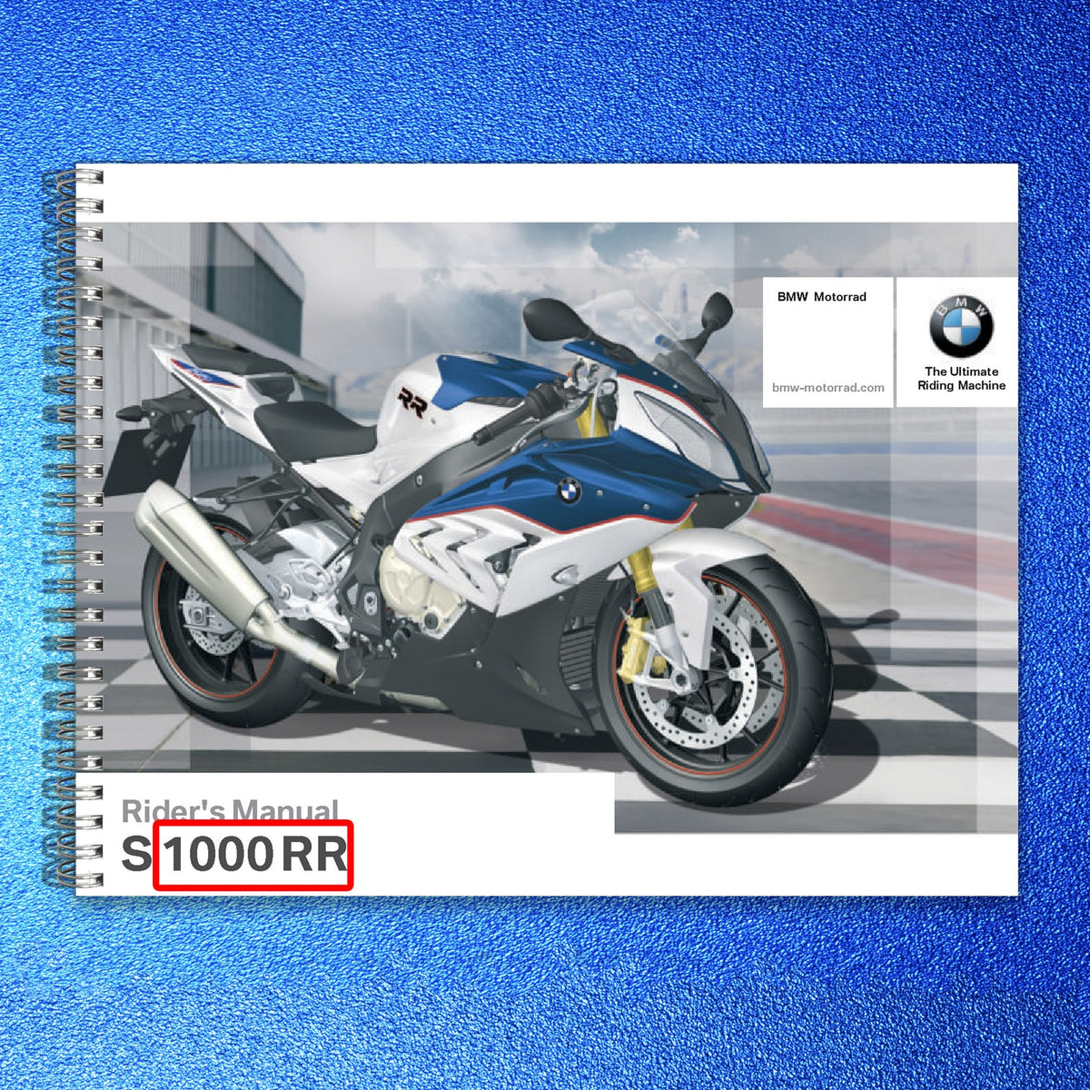 BMW S 1000 RR Motorcycle Riders Manual 2016 - STEEL WIRE BOUND - TOUGH COVERS