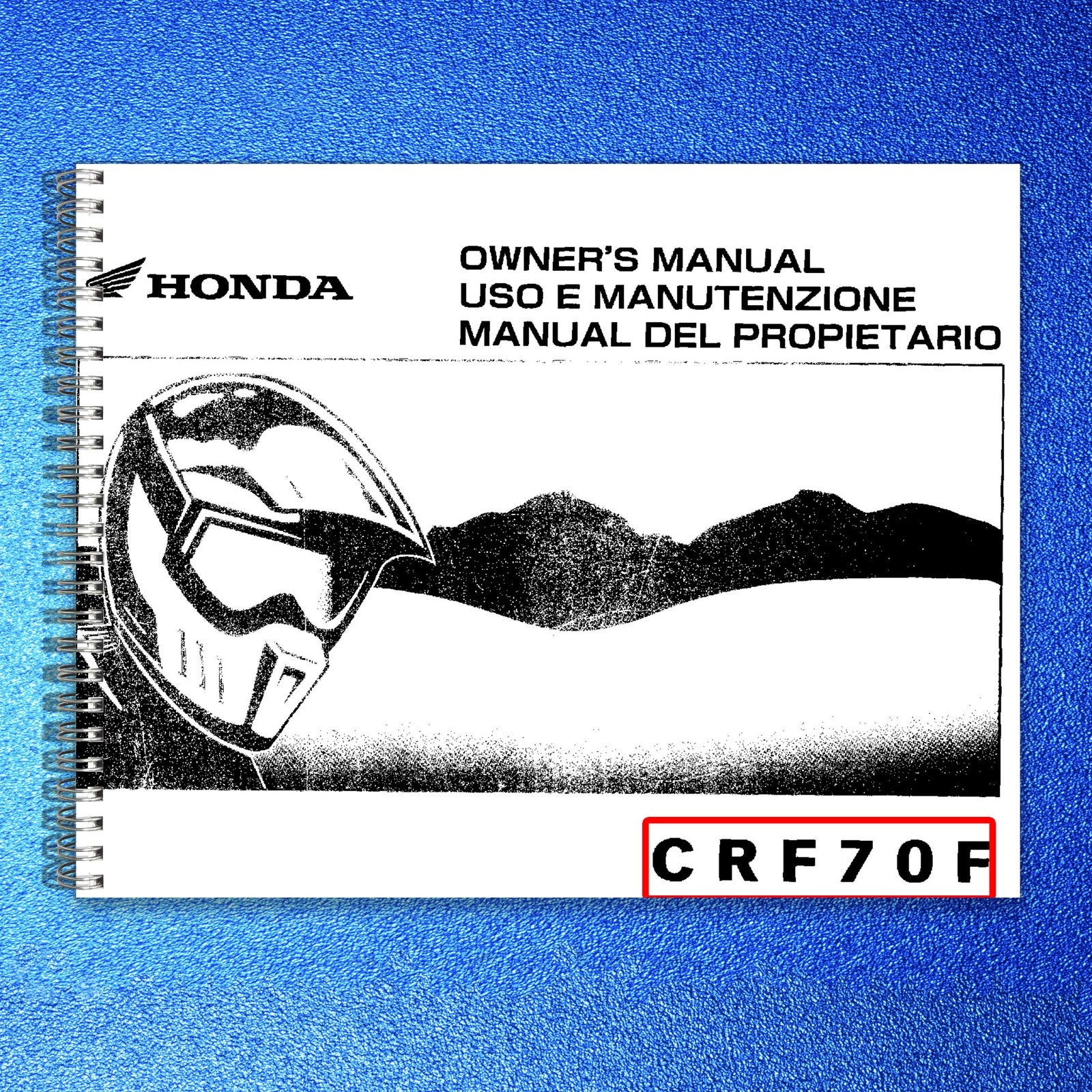 HONDA CRF70F Owners Manual 2008 - STEEL WIRE BOUND - PROTECTIVE COVERS