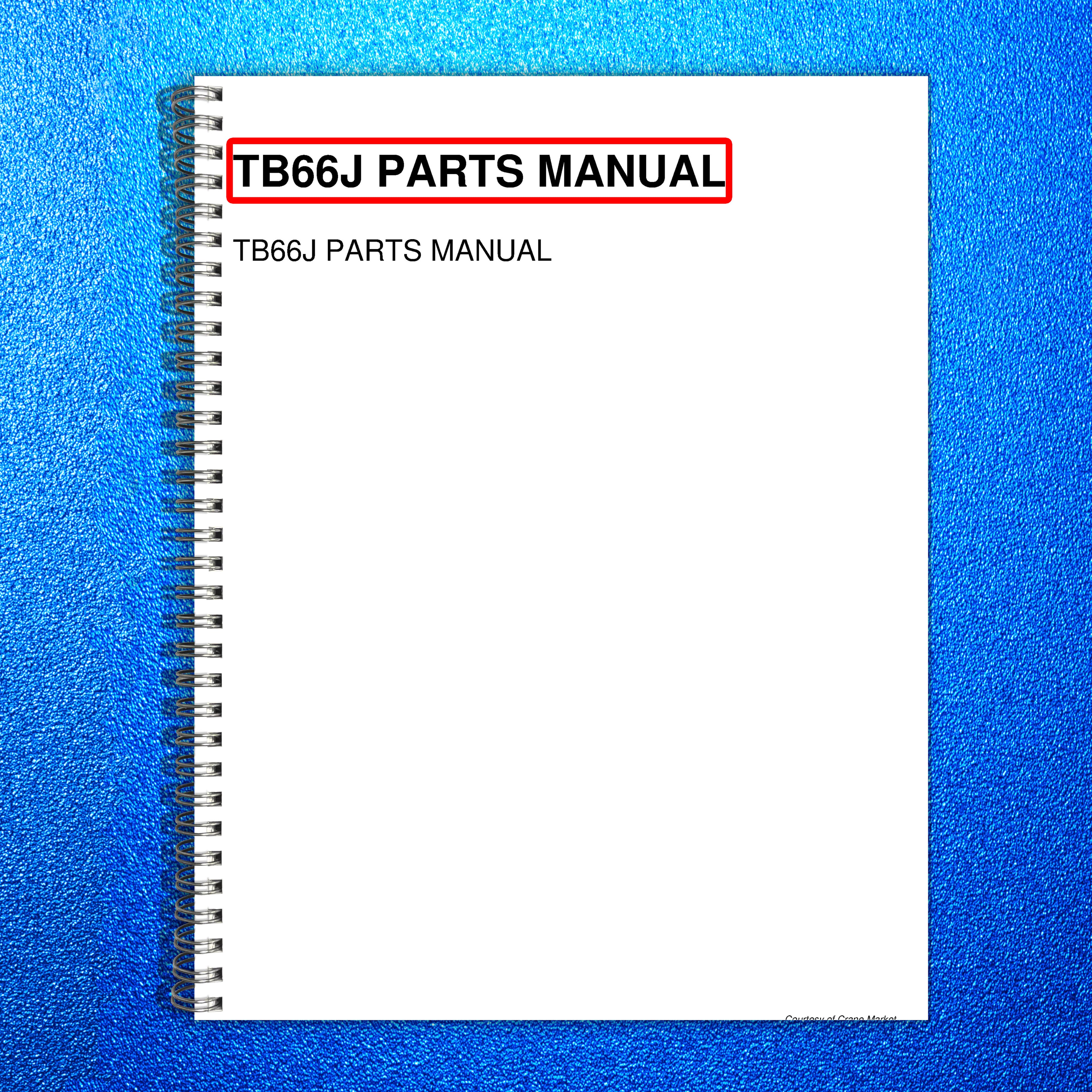 TEREX TB66J Boom Lift Parts Manual - BOUND - COVERS - XL FOLDOUT PAGES