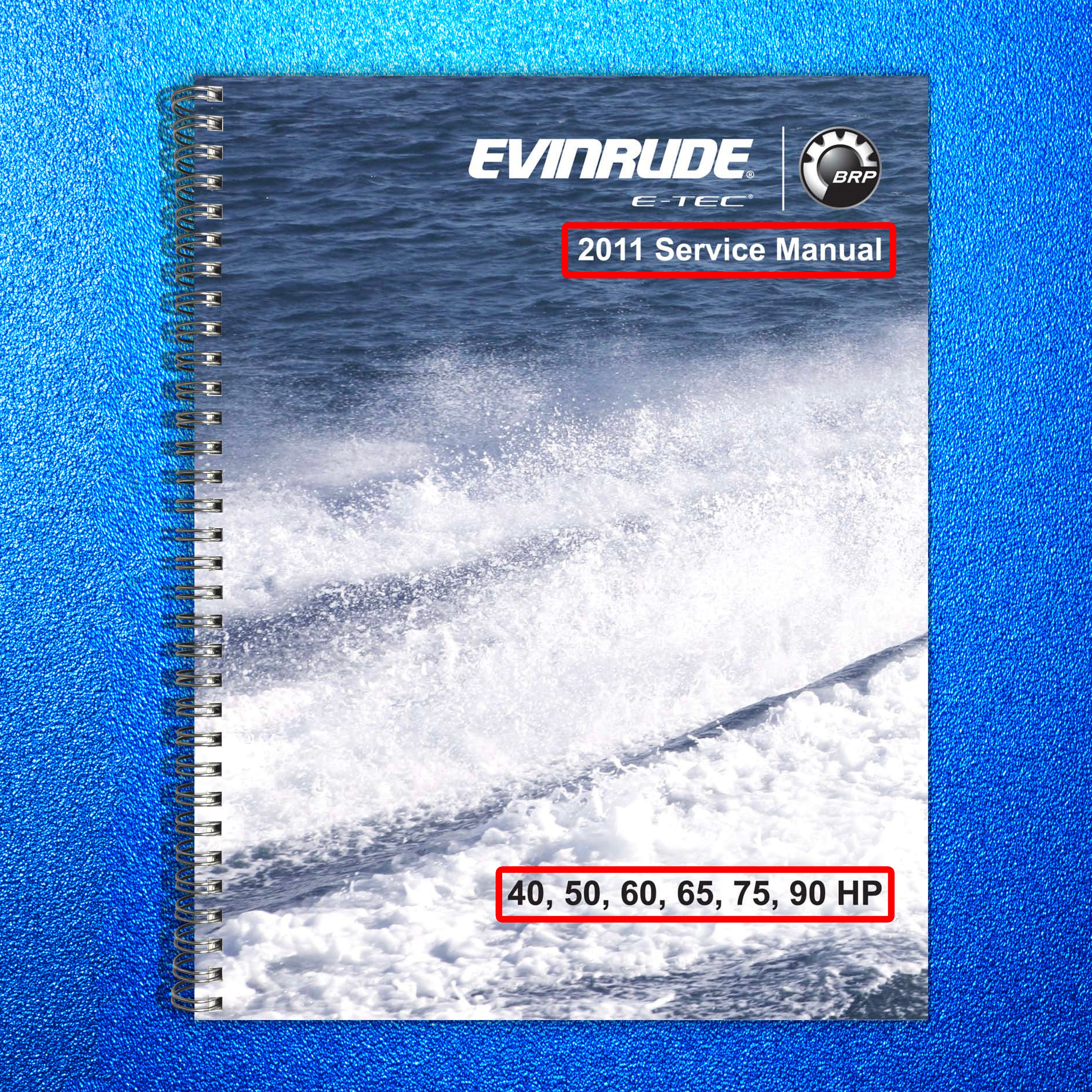EVINRUDE 40 50 60 65 75 90 HP 2001 Service Manual - BOUND - COVERS - XL FOLDOUTS