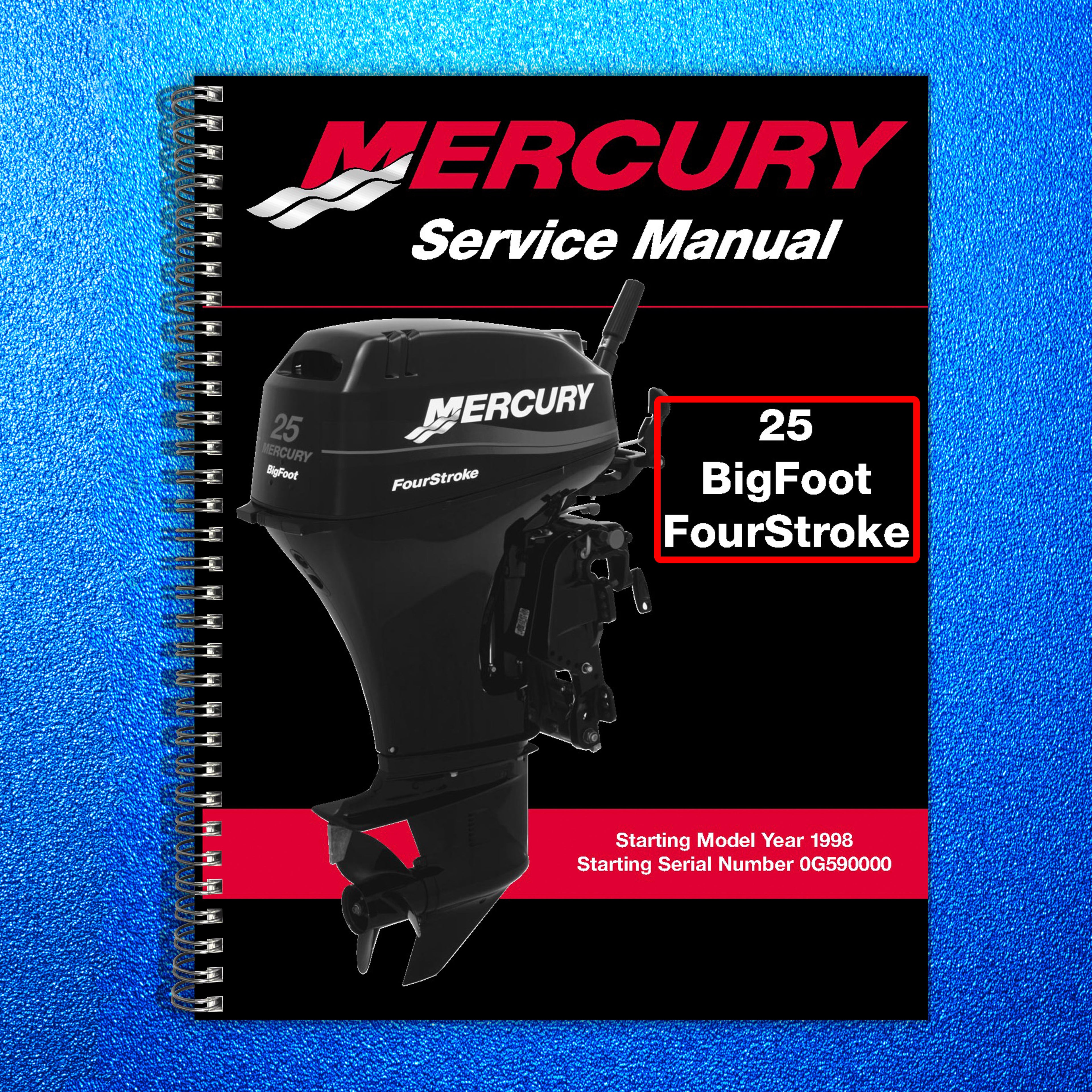 MERCURY 25 BigFoot FourStroke Outboard Service Manual 1998, FOLDOUTS