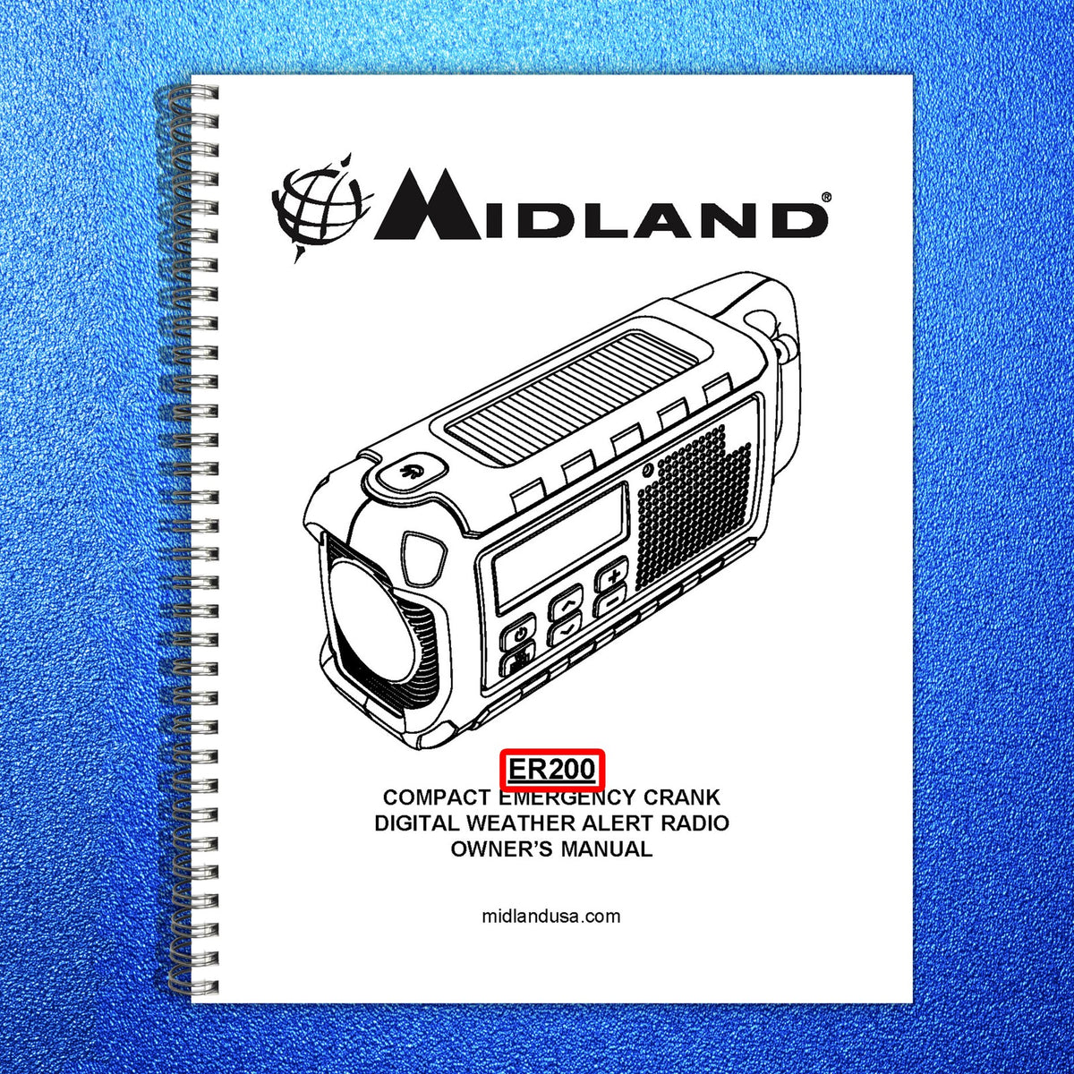 MIDLAND ER200 Compact Emergency Crank Digital Weather Alert Owners Manual