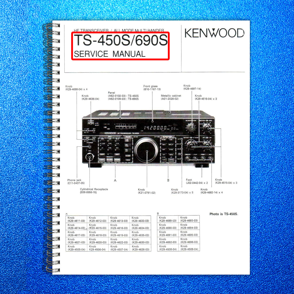 KENWOOD TS-450S TS-690S SERVICE  MANUAL - HUGE FOLD-OUT PAGES - WIRE BOUND