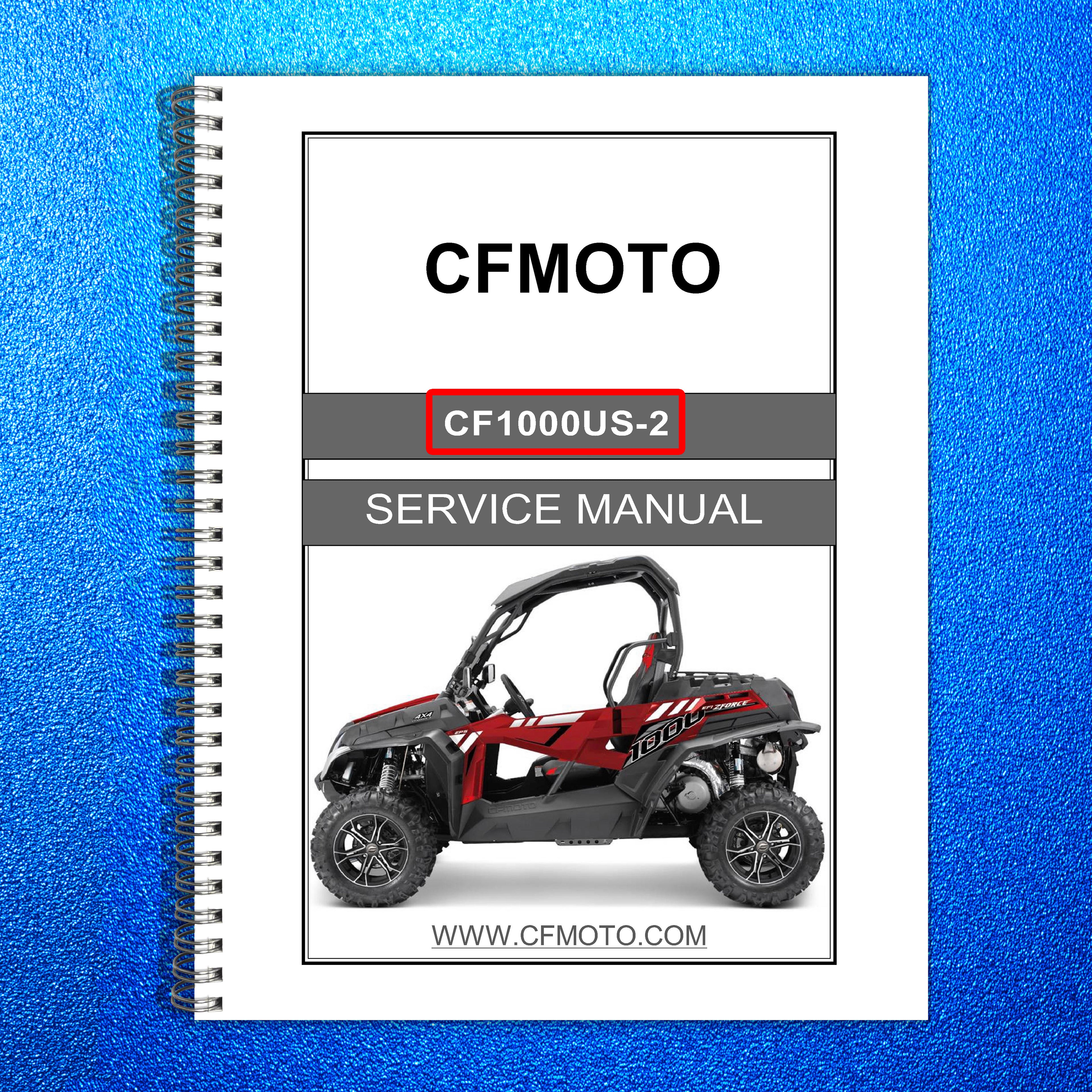 CFMOTO Z-Force 1000 CF1000US-2 Service Manual 2018-2019, BOUND, COVERS, FOLDOUTS