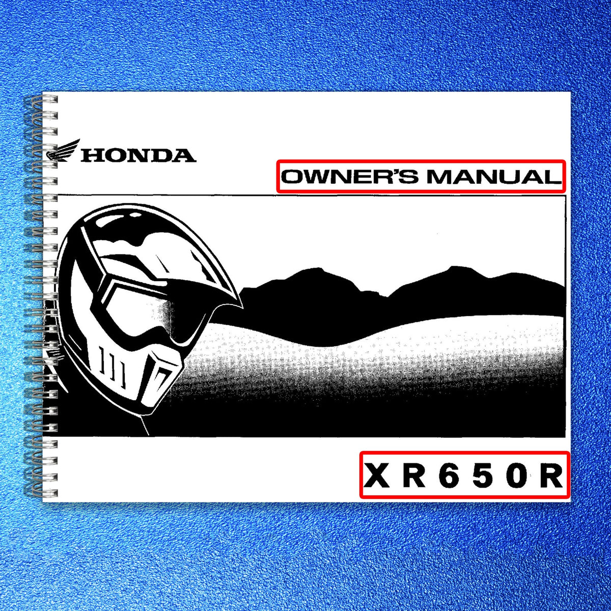 HONDA XR650R Owners Manual 2004 - BOUND - COVERS - XL FOLDOUT PAGES