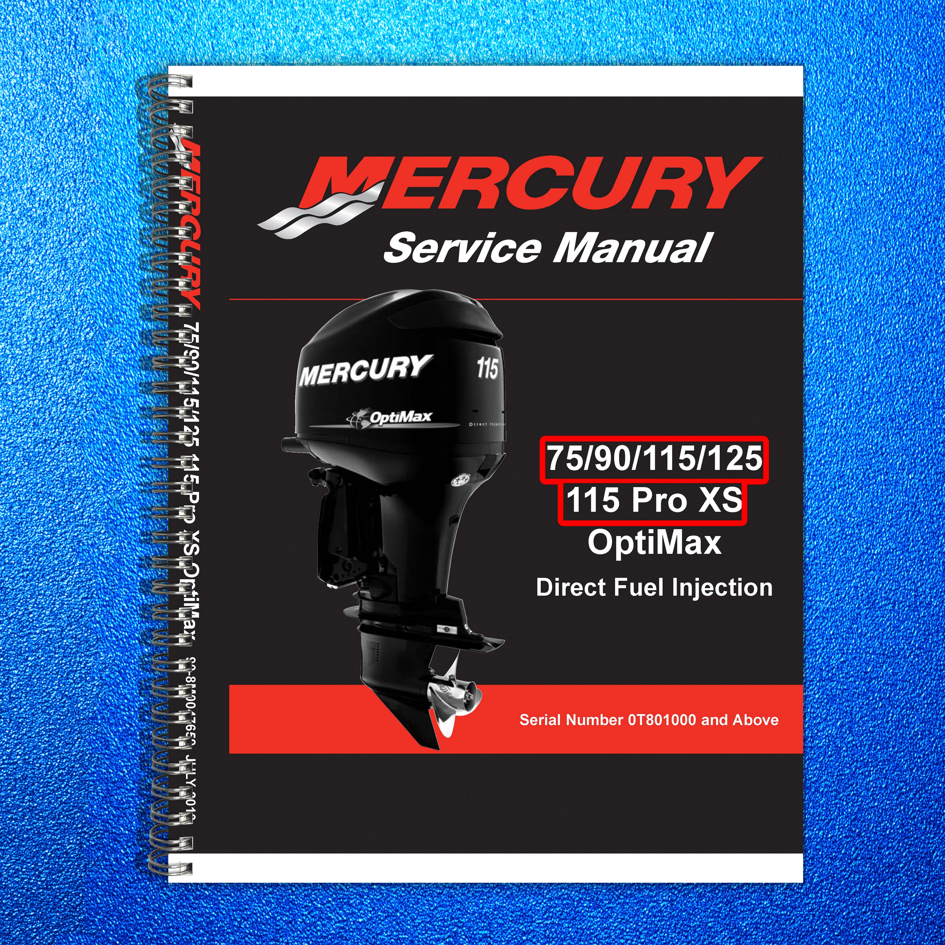 MERCURY MERCRUISER 75 90 115 125 115 Workshop Manual 2010 SN 0T801000 Up - BOUND