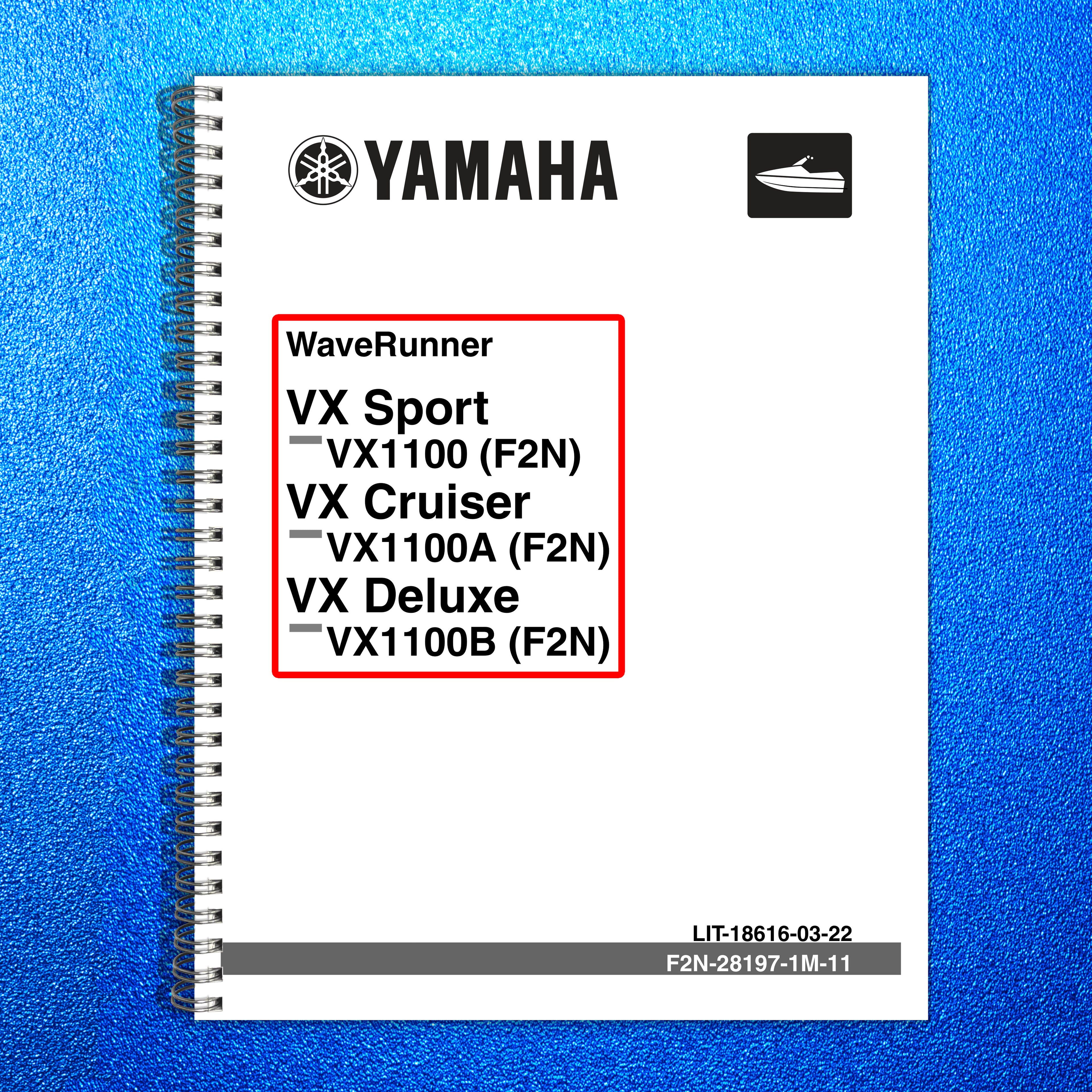 YAMAHA VX SPORT VX1100 FN2 CRUISER VX1100A VX DELUXE VX1100B SERVICE MANUAL 2010