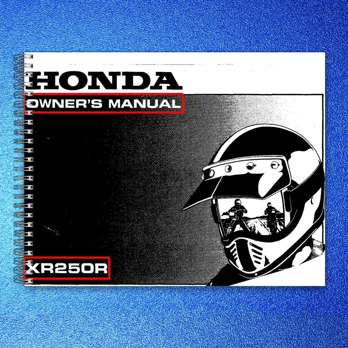 HONDA XR250R Owners Manual 1999 - BOUND - COVERS - XL FOLDOUT PAGES