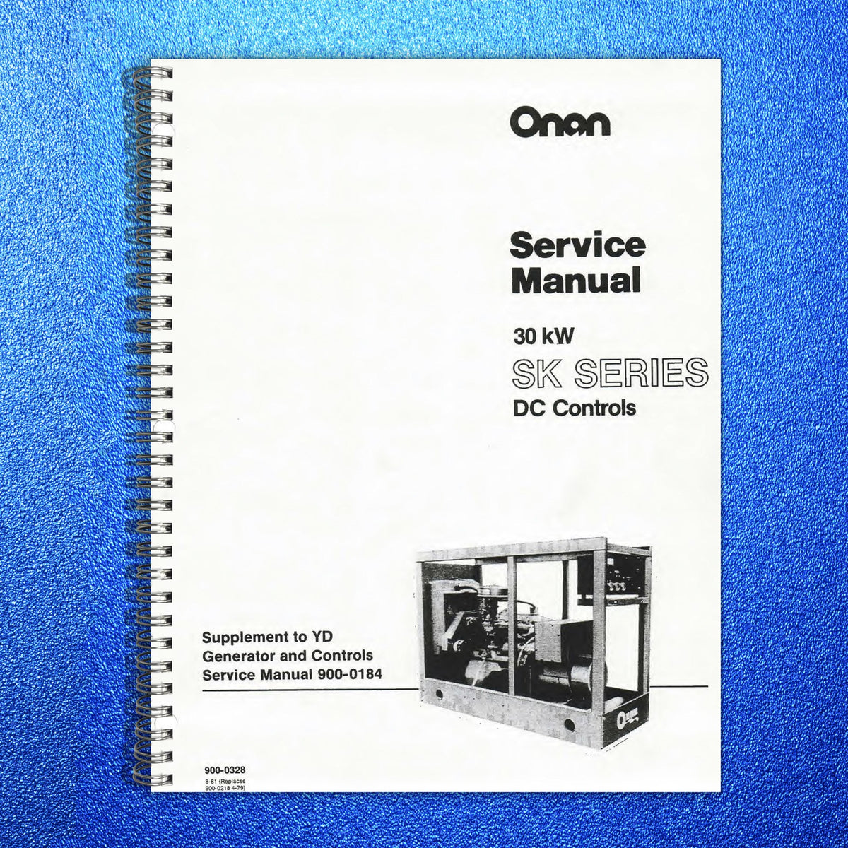 ONAN YD 30 kW Generator DC Controls Service Manual Supplement - WIRE BOUND