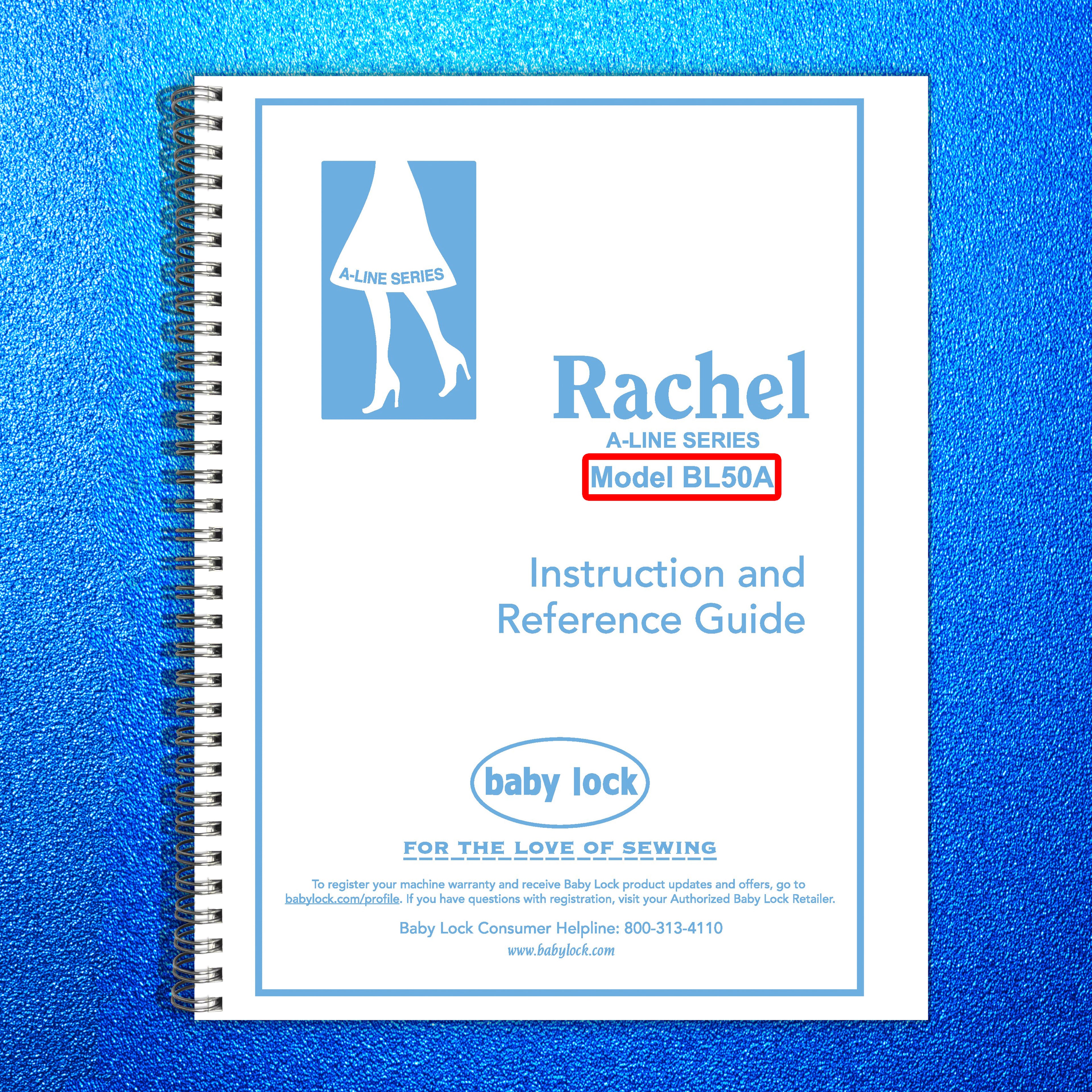 BABY LOCK BL50A Instruction And Reference Guide Manual - WIRE BOUND - COVERS