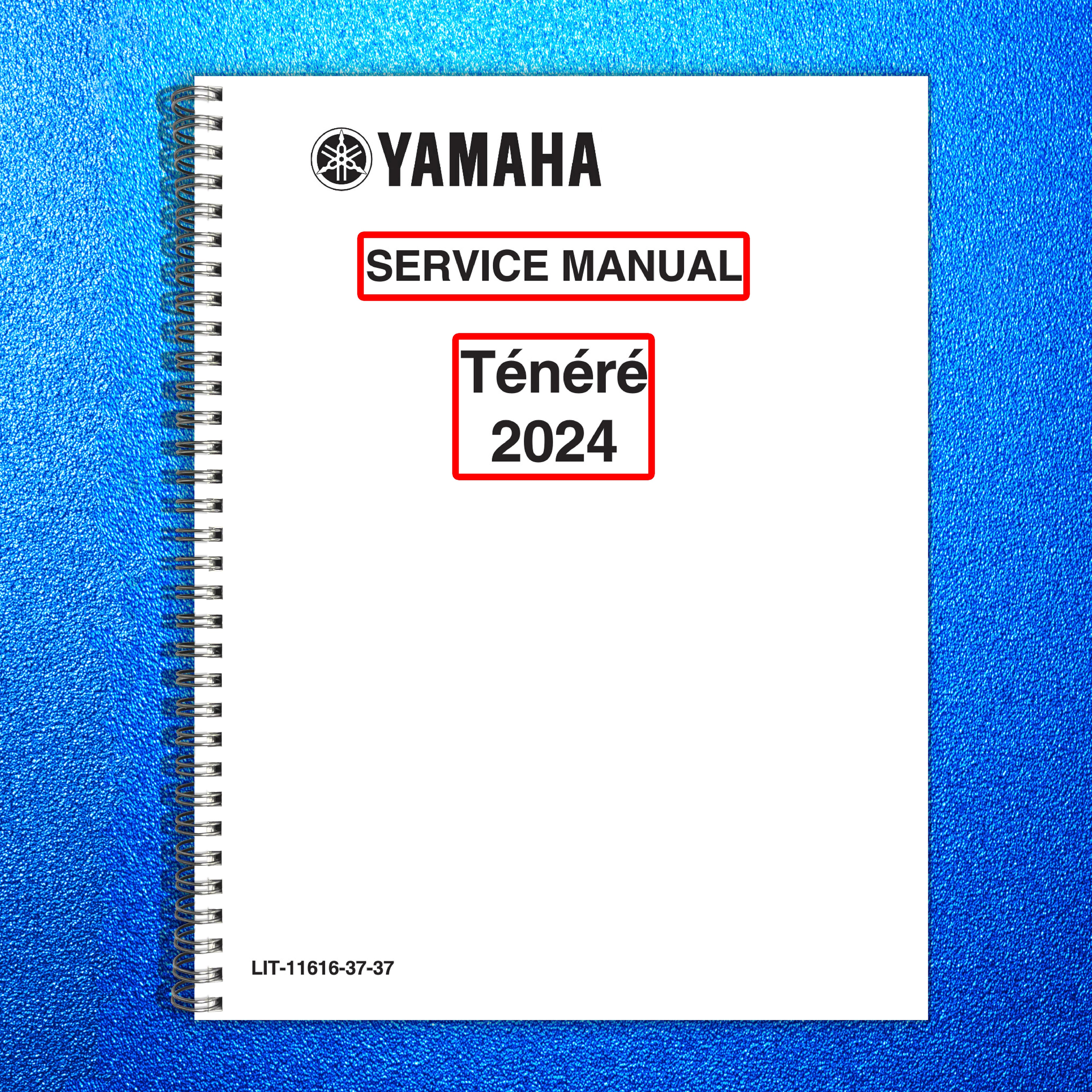 YAMAHA 2024 Tenere 700 Service Manual - BOUND - COVERS - XL FOLDOUT PAGES