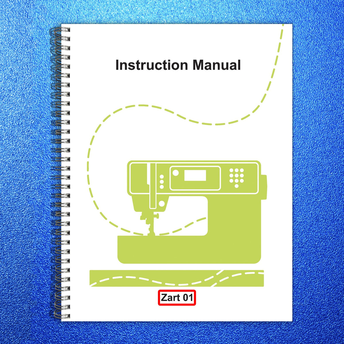 ALFA Zart 01 Sewing Machine Instruction Manual - STEEL WIRE BOUND - TOUGH COVERS
