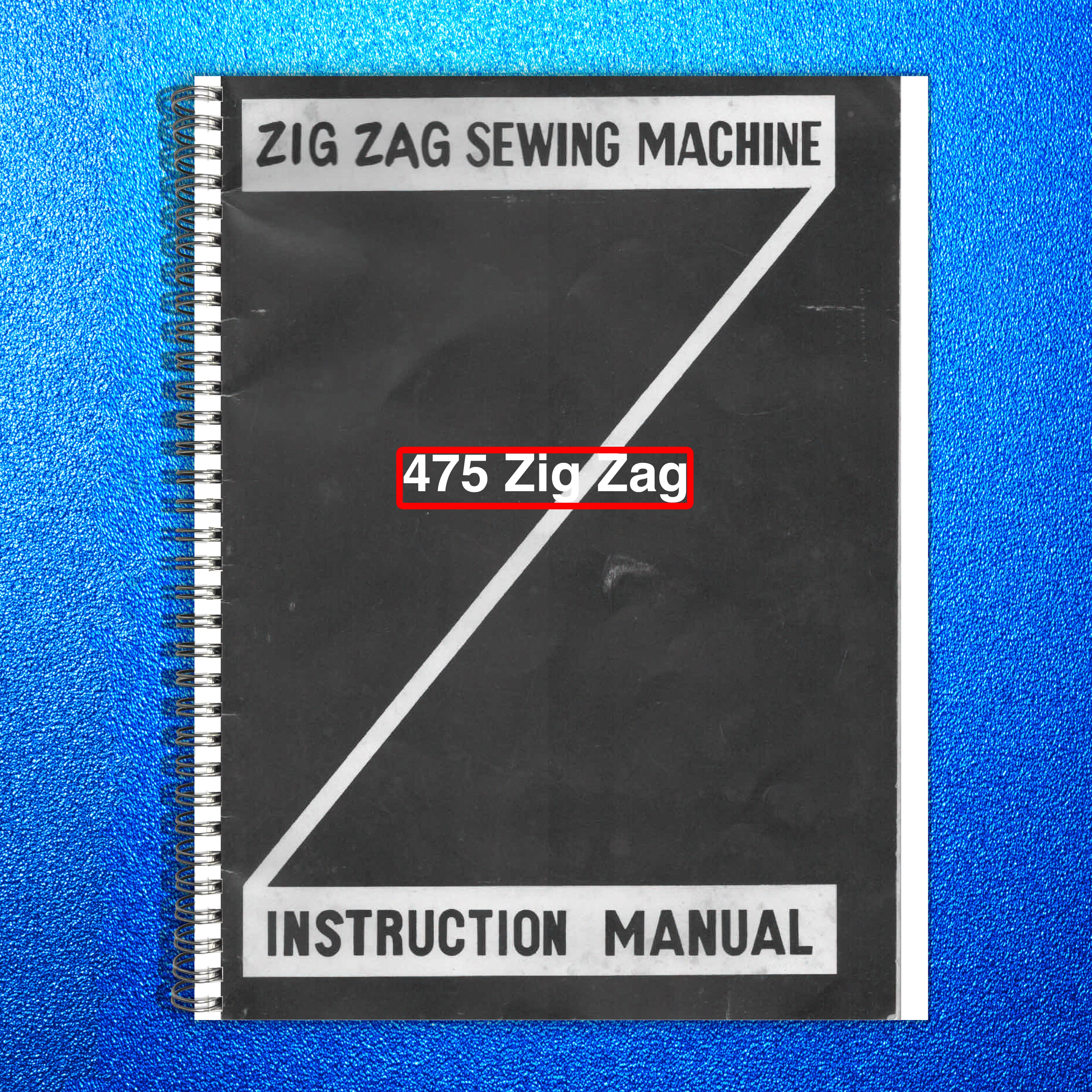 ALFA 475 Zig-Zag Sewing Machine Instruction Manual - WIRE BOUND - TOUGH COVERS