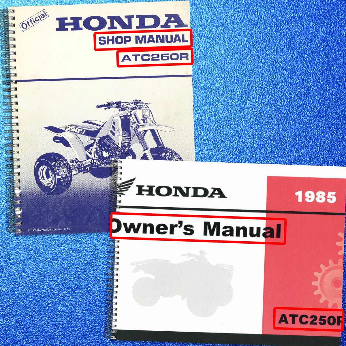 HONDA ATC250R Service & Operators Manual BUNDLE - WIRE BOUND - TOUGH COVERS