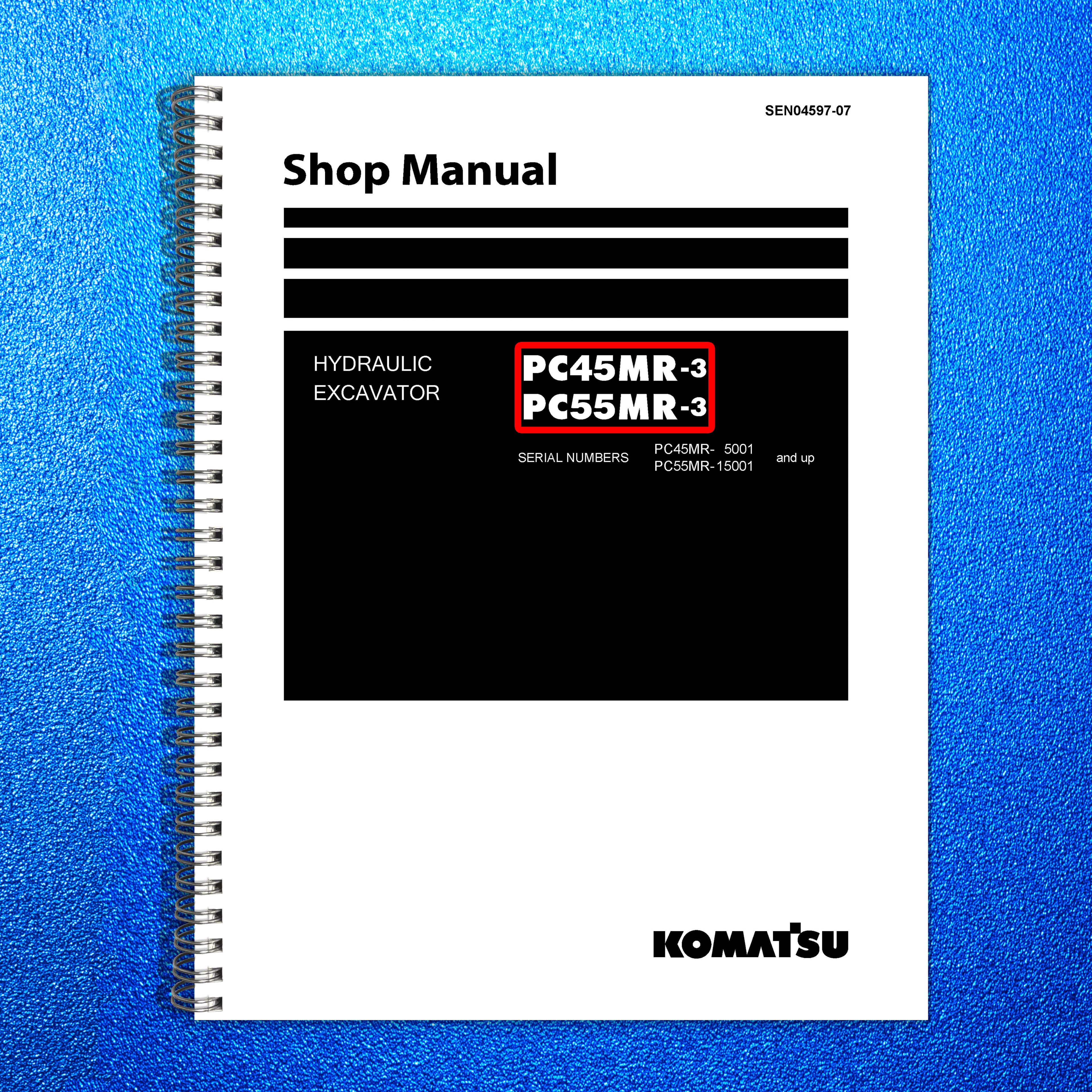 KOMATSU PC45MR-3 PC55MR-3 Hydraulic Excavator Shop Manual, FOLDOUTS