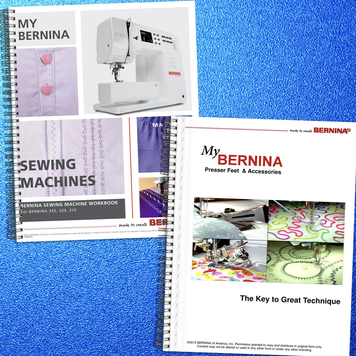BERNINA 335 325 215 Mastery & Presser Feet Workbook Manual BUNDLE - WIRE BOUND