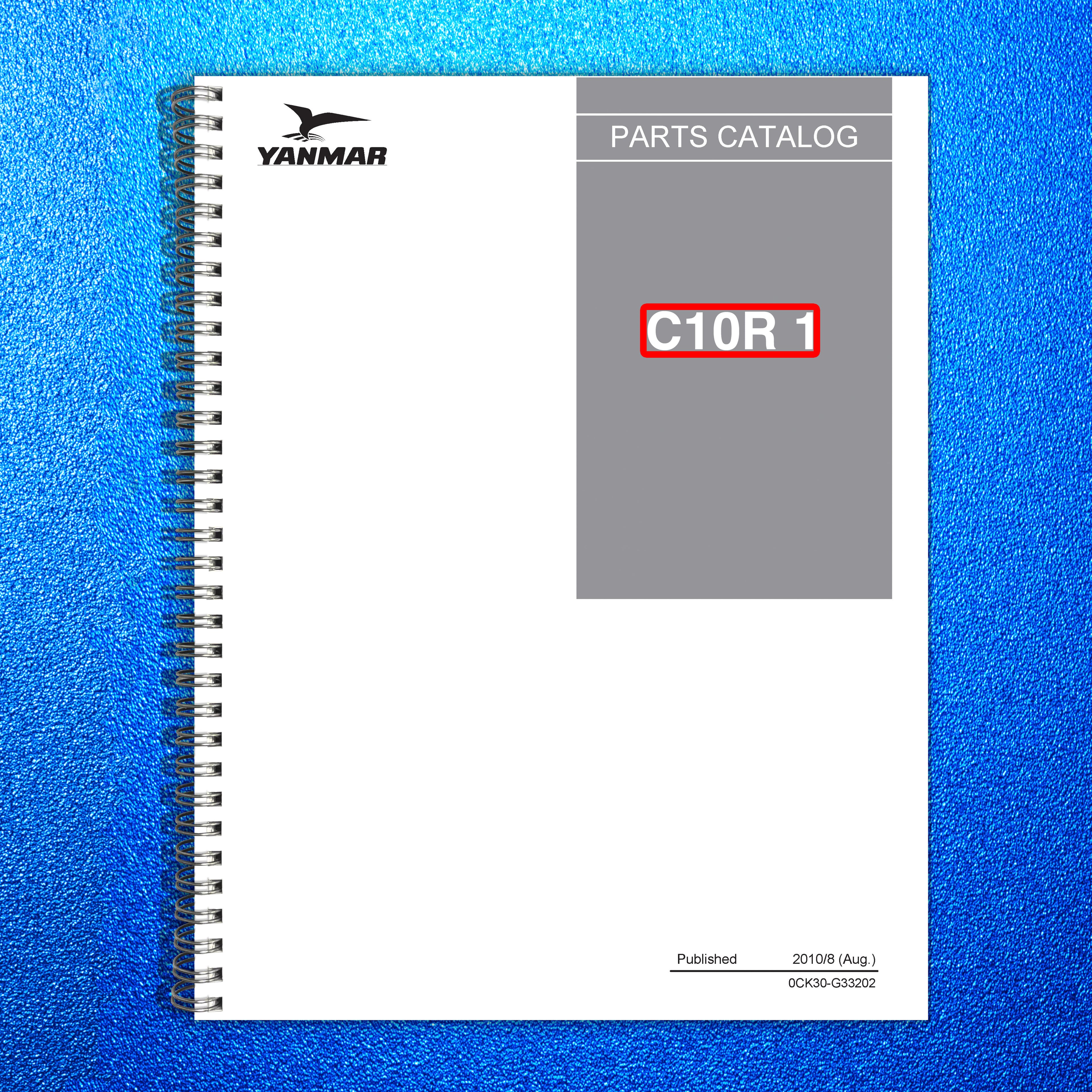 YANMAR C10R-1 Crawler Carrier Parts Catalog Manual 2010 - WIRE BOUND - COVERS