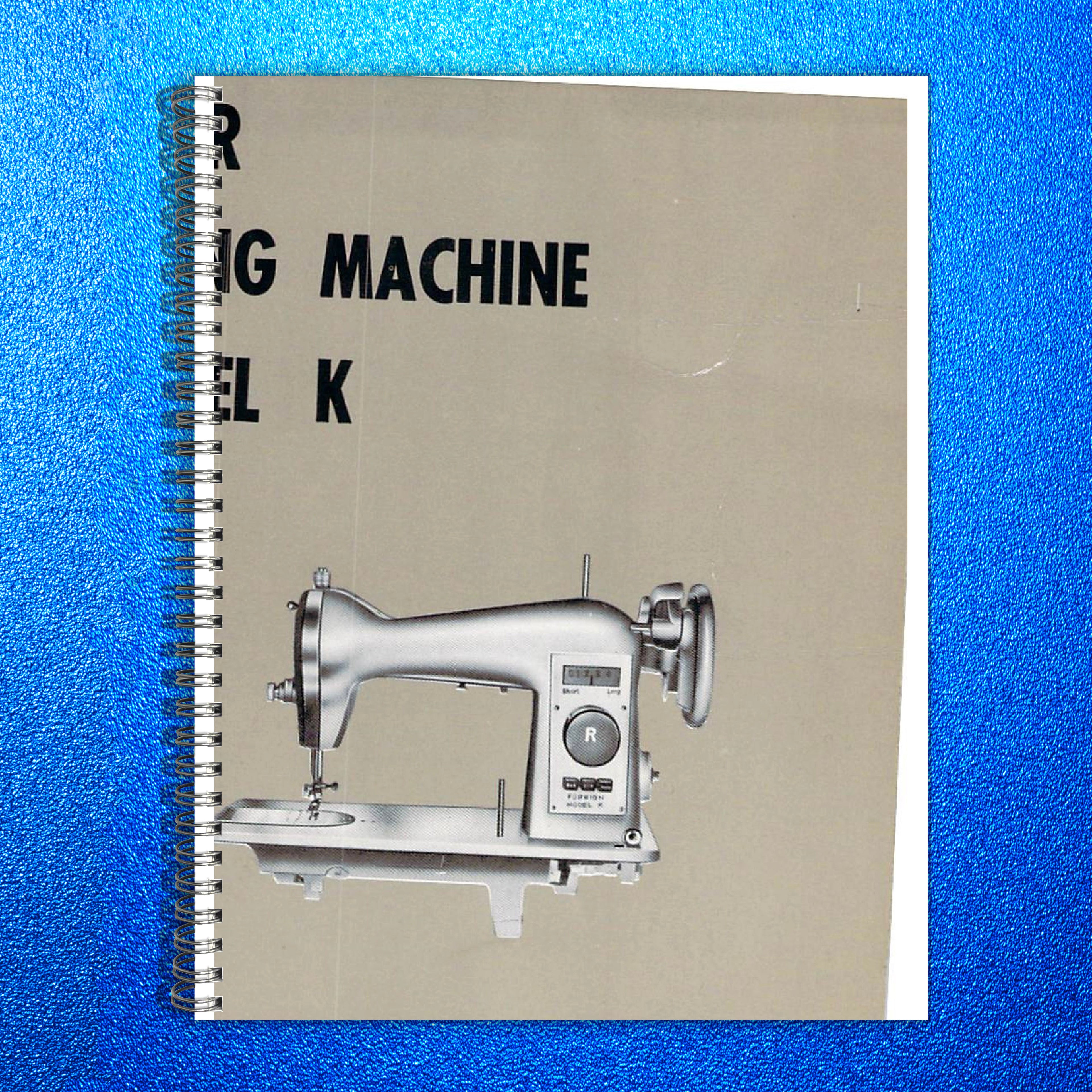 JONES Model K Precision Sewing Machine Instruction Manual - WIRE BOUND - COVERS