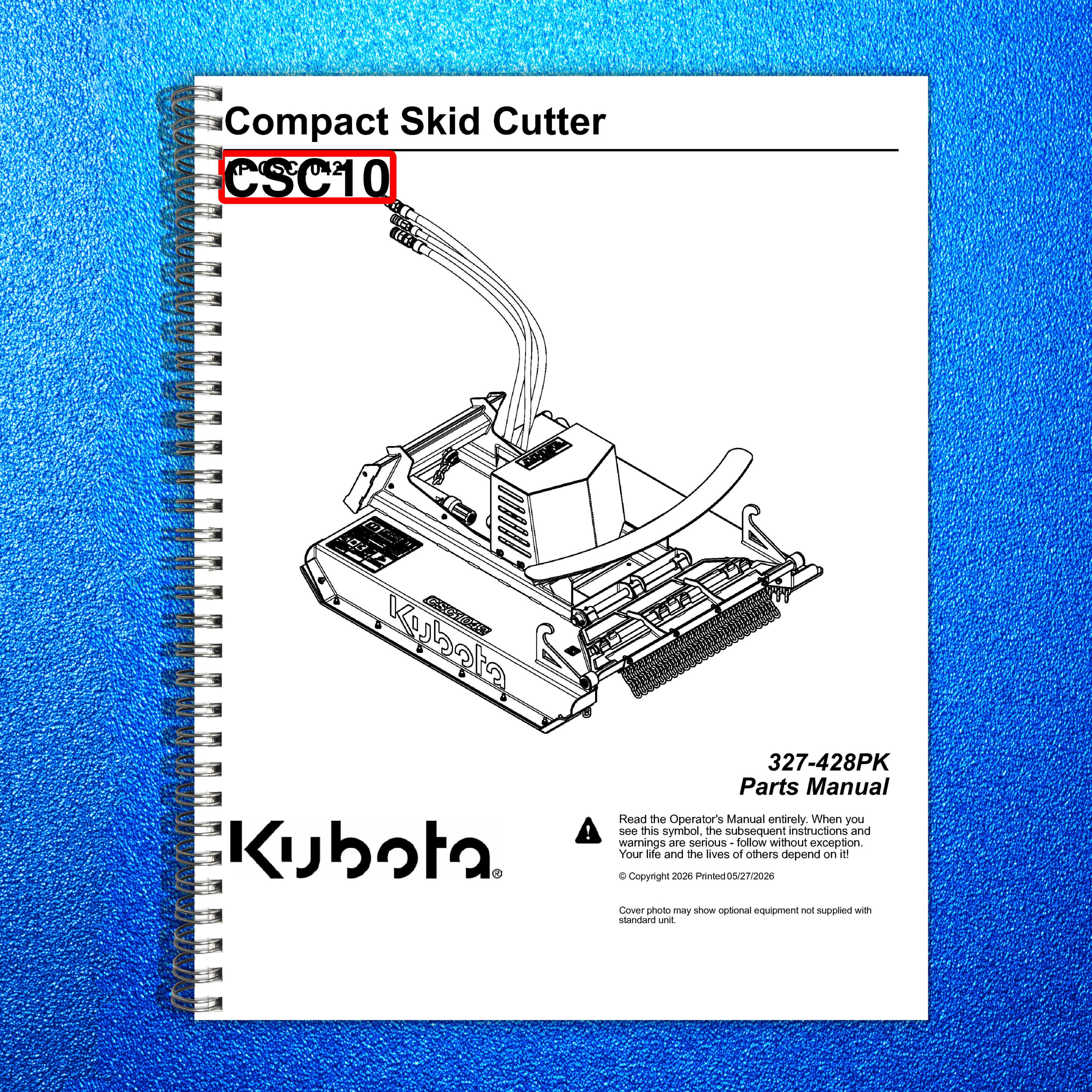 LAND PRIDE CSC10 Series Compact Skid Cutter Parts Manual 2026 - WIRE BOUND