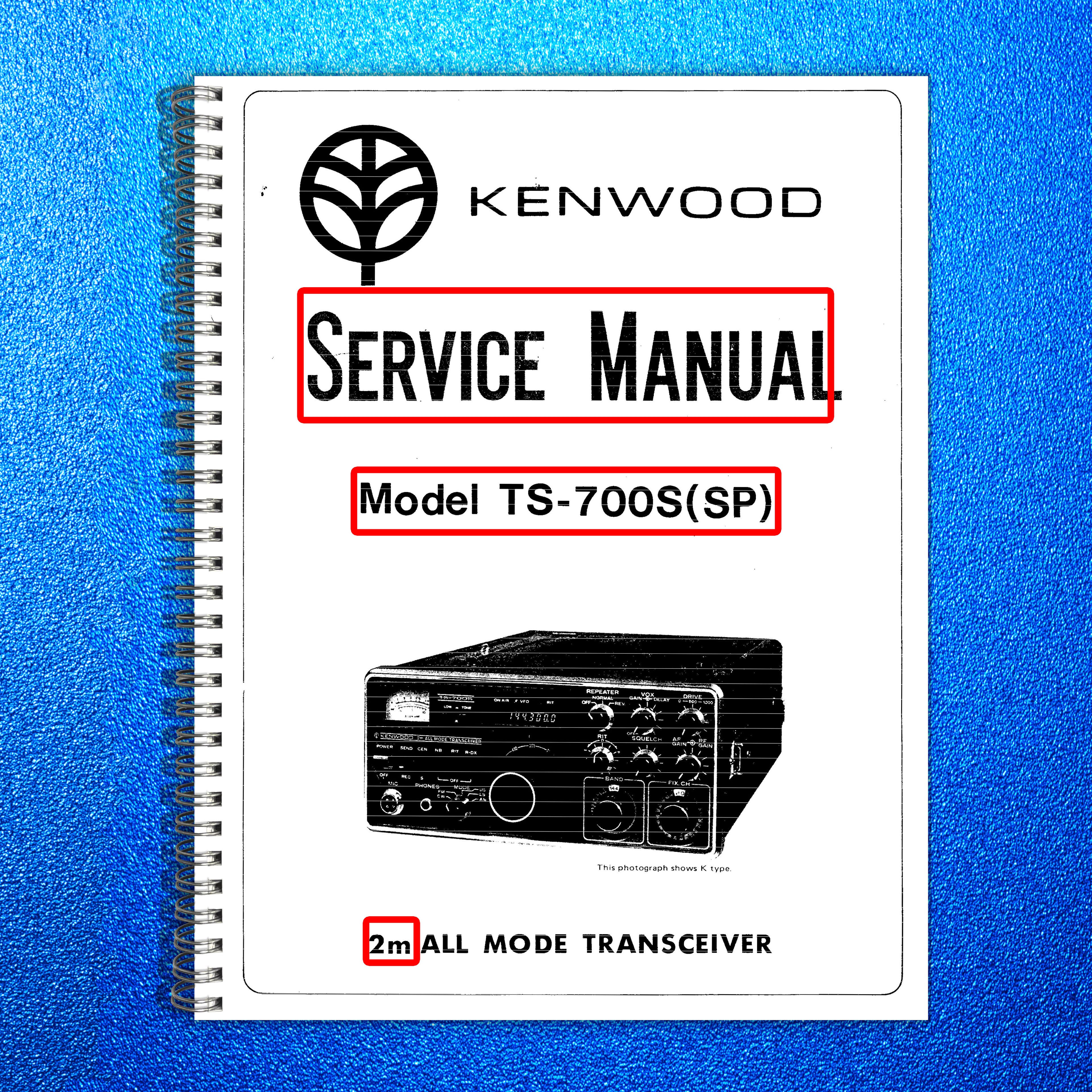 KENWOOD TS-700S 2m Transceiver Service Manual - STEEL WIRE BOUND - TOUGH COVERS