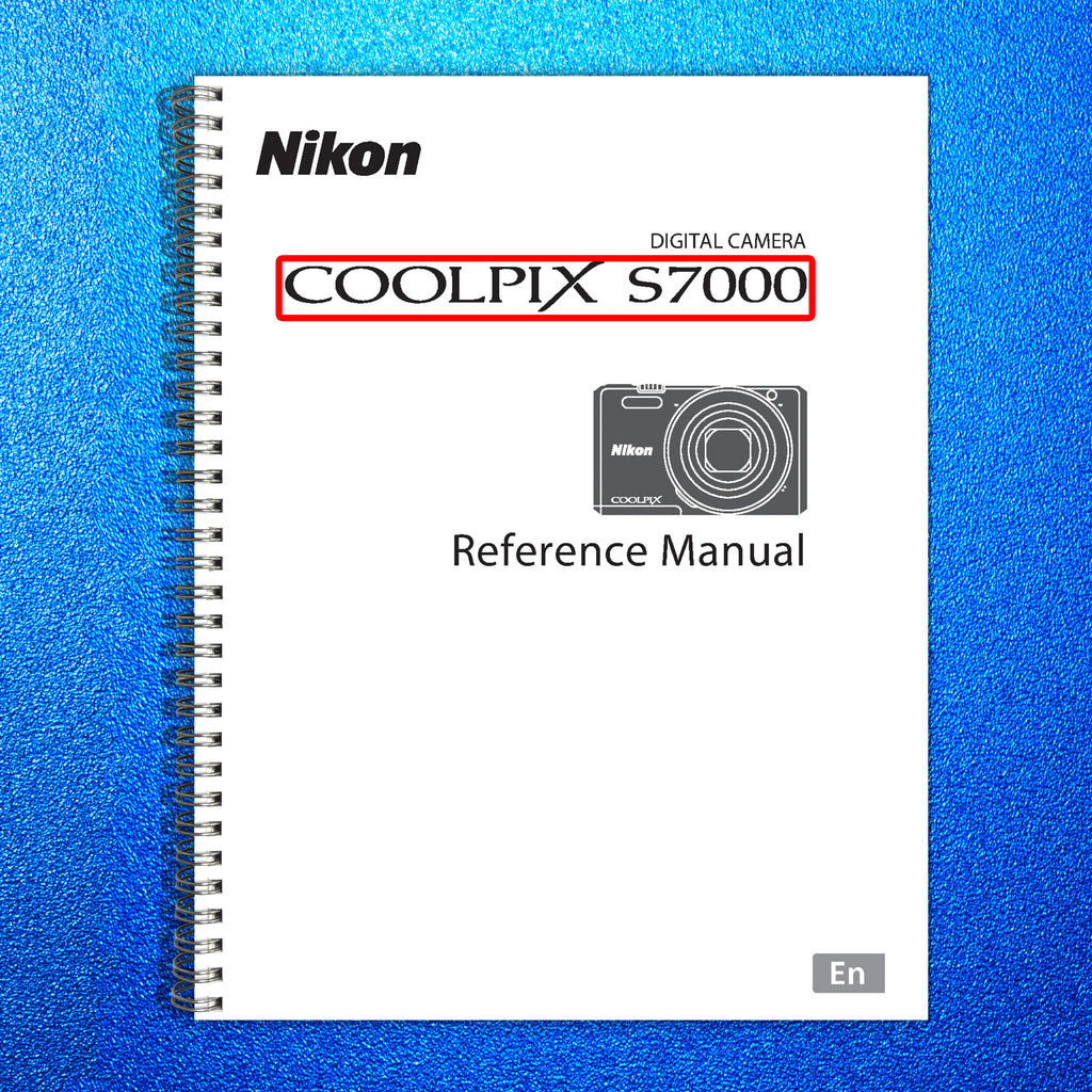NIKON COOLPIX S7000 Camera User Instruction Manual - TOUGH WIRE BINDING & COVERS