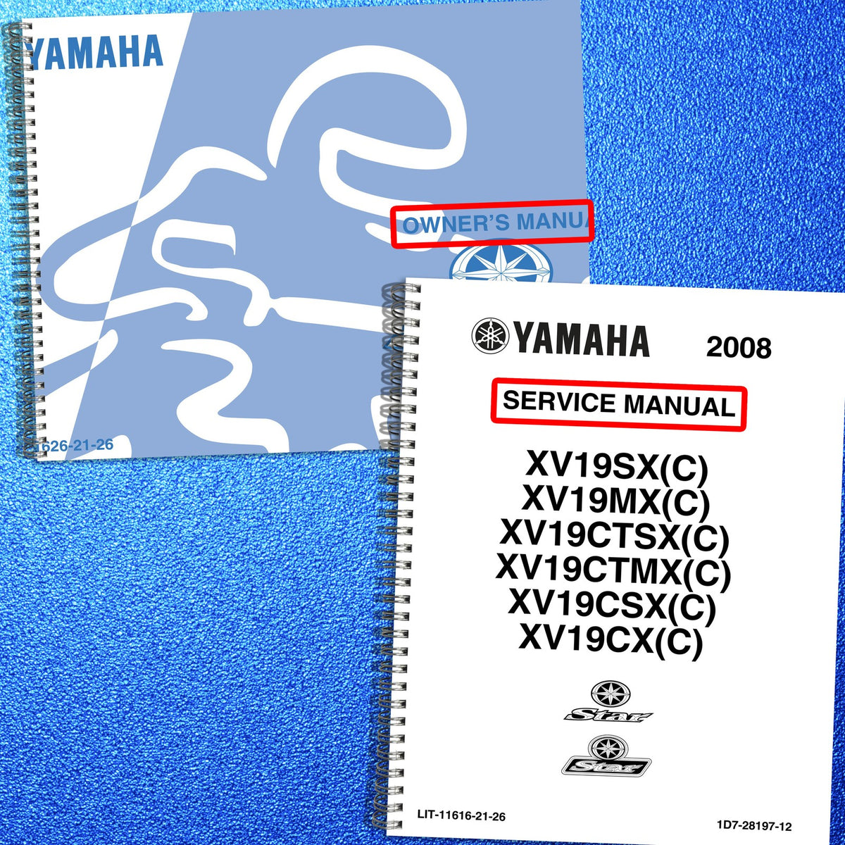 YAMAHA XV19SX/MX/CTSX/CTMX/CSX/CX Operators & Service Manual BUNDLE - WIRE BOUND