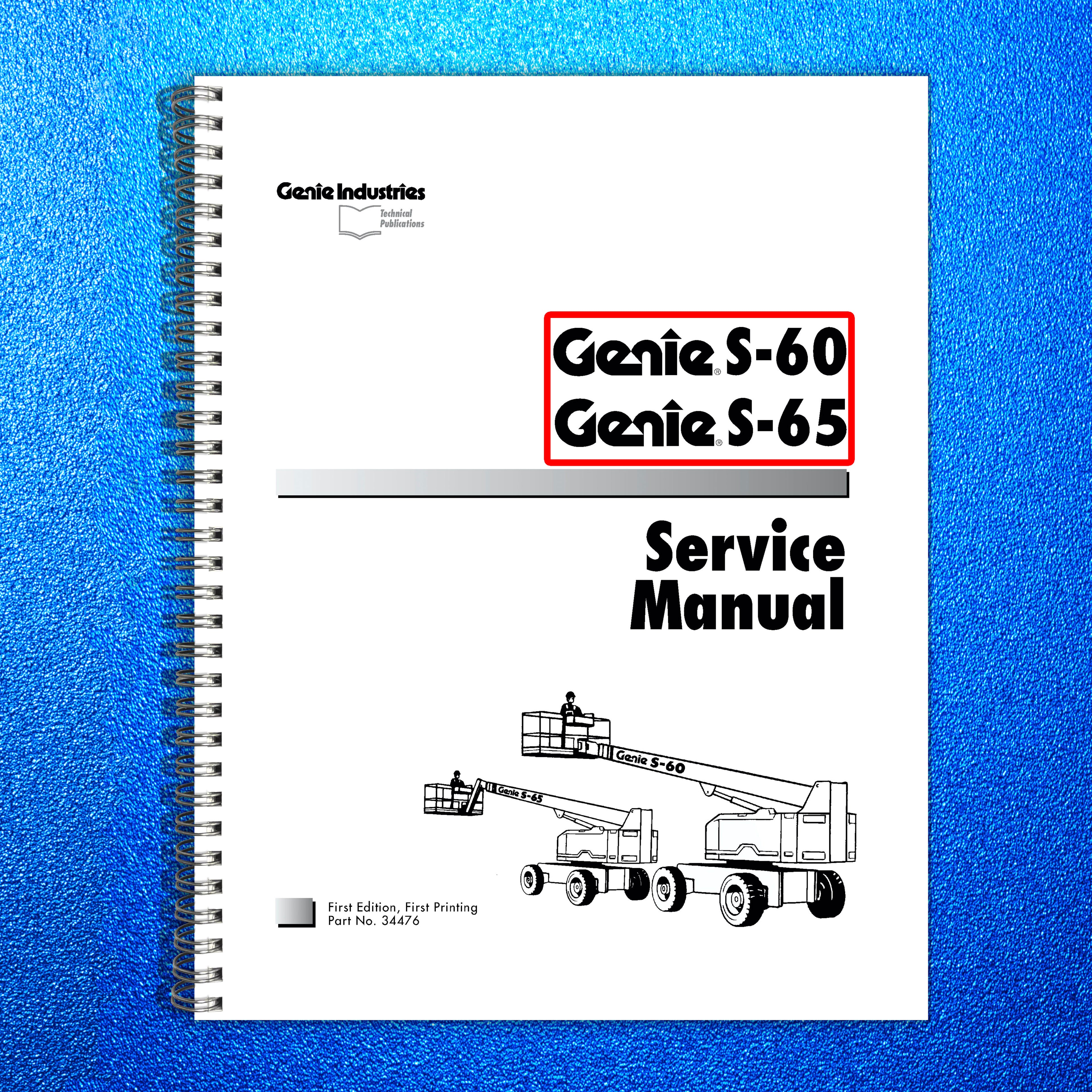 GENIE S-60 S-65 Service Manual 1995 - BOUND - COVERS - XL FOLDOUT PAGES