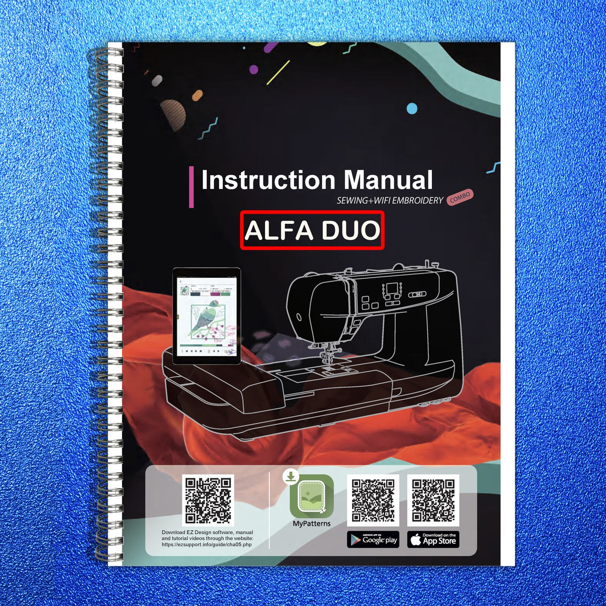 ALFA Duo Sewing Machine Instruction Manual - STEEL WIRE BOUND - TOUGH COVERS