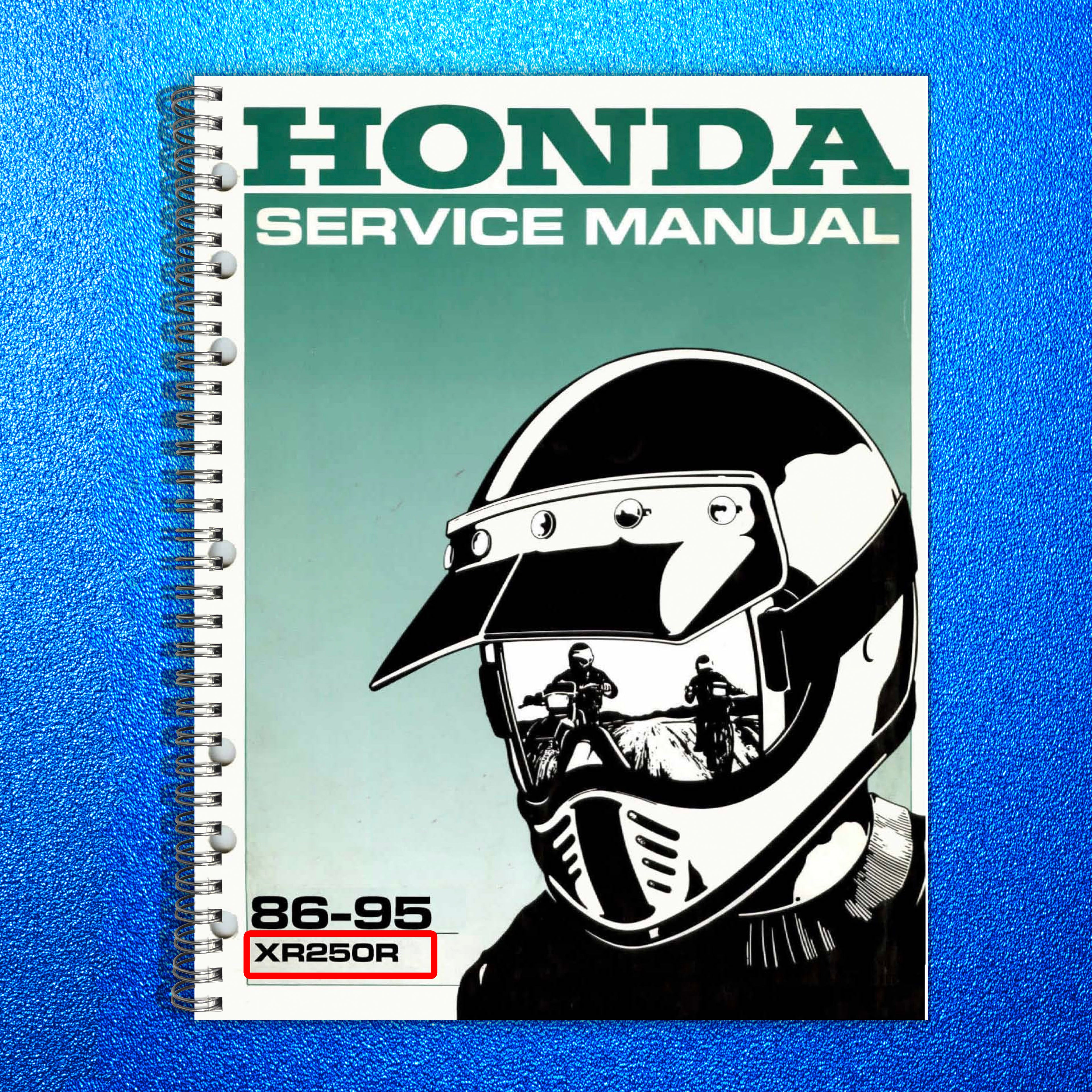 HONDA XR250R Motorcycle Service Manual 1986-1995 - WIRE BOUND - TOUGH COVERS