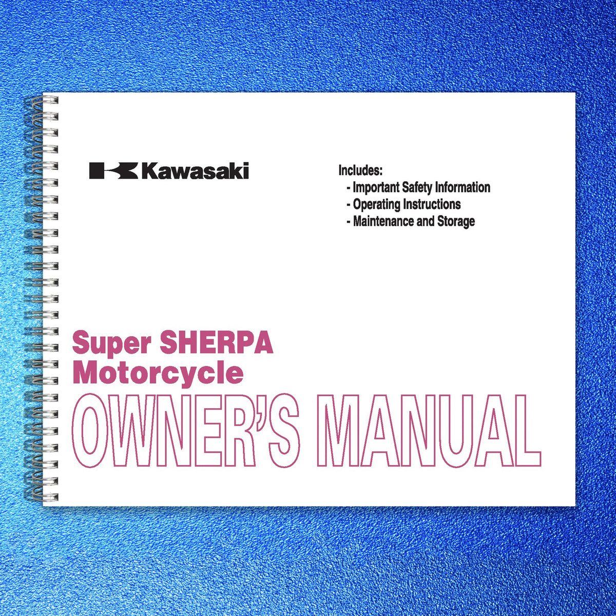 KAWASAKI Super Sherpa Owners Manual 2009 - STEEL WIRE BOUND - PROTECTIVE COVERS
