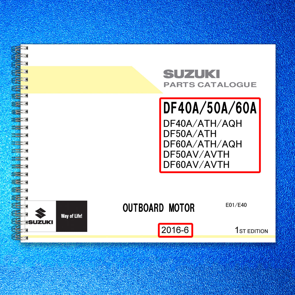 SUZUKI DF40A DF60A SERVICE MANUAL - STEEL WIRE BOUND - PROTECTIVE COVERS