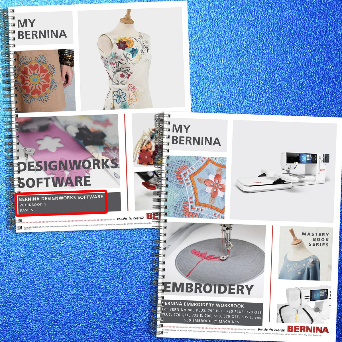 BERNINA DesignWorks Software & Embroidery Workbook Manual BUNDLE - WIRE BOUND