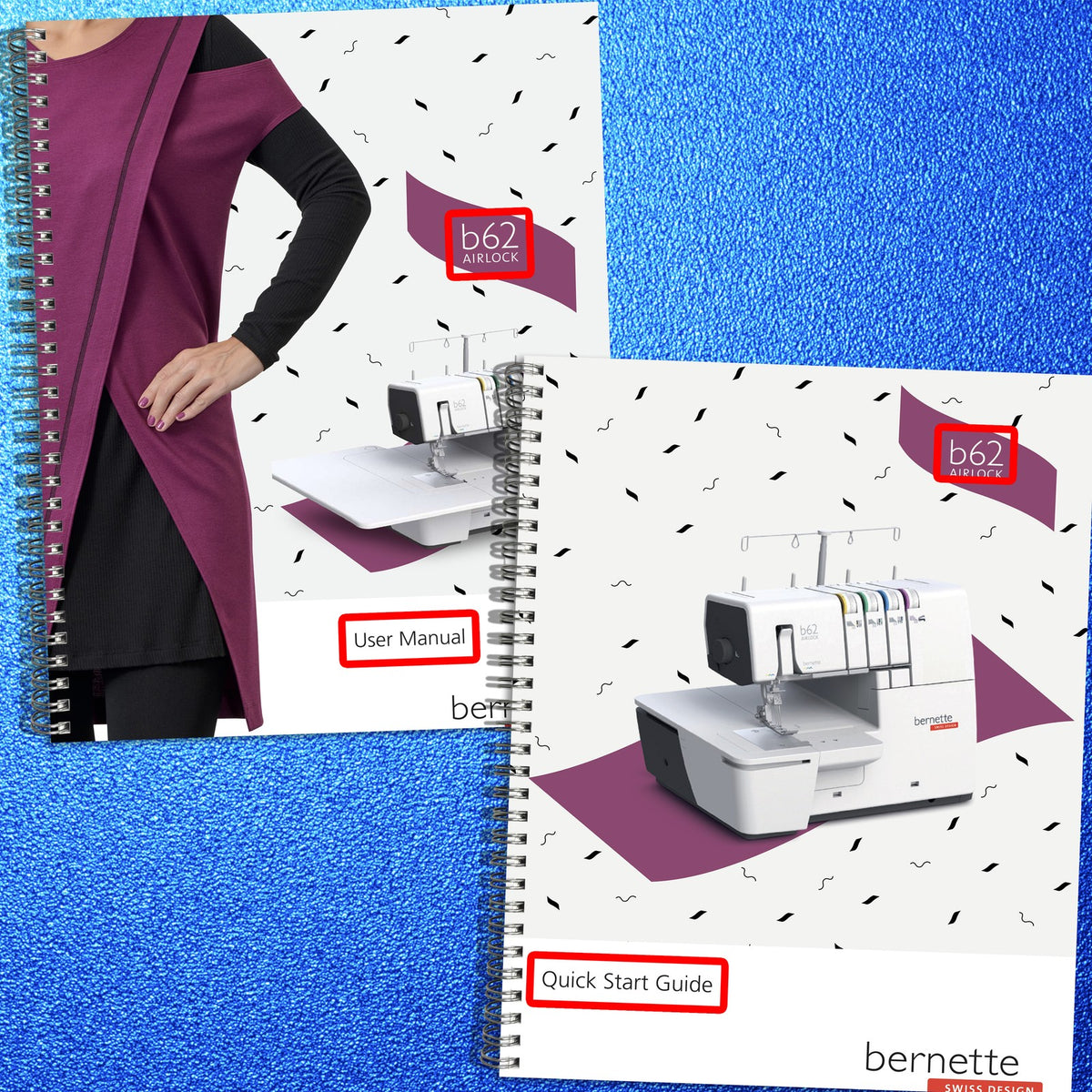 BERNINA Bernette B62 Airlock Coverstitch Operators & Quick Start Manual BUNDLE