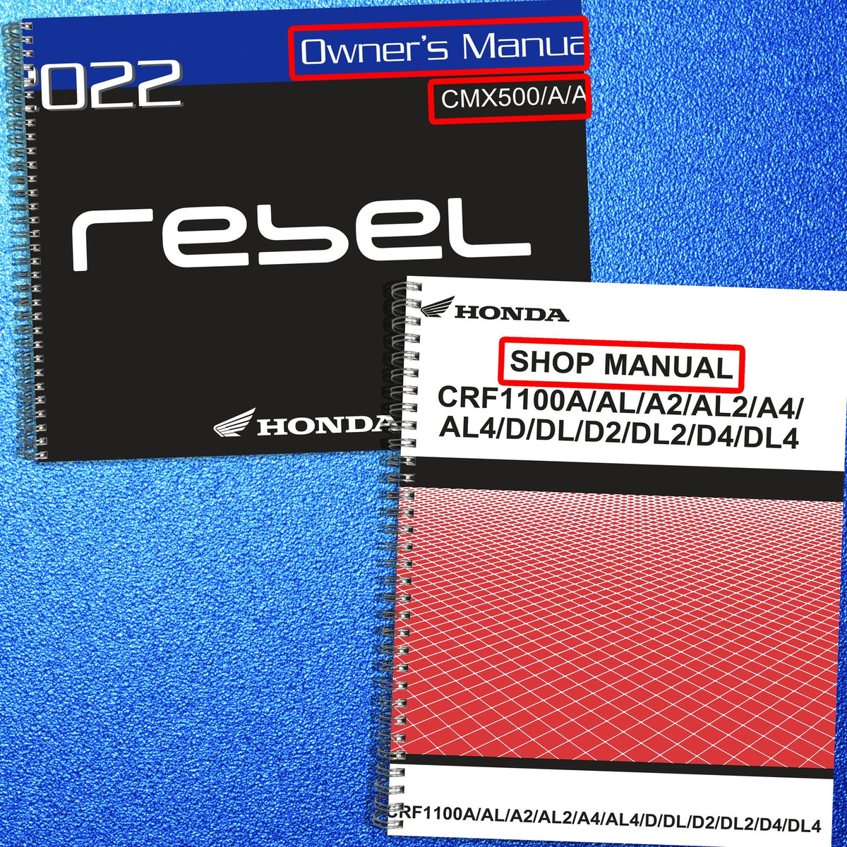 HONDA CMX500 CRF1100A Service & Operators Manual BUNDLE - WIRE BOUND - COVERS