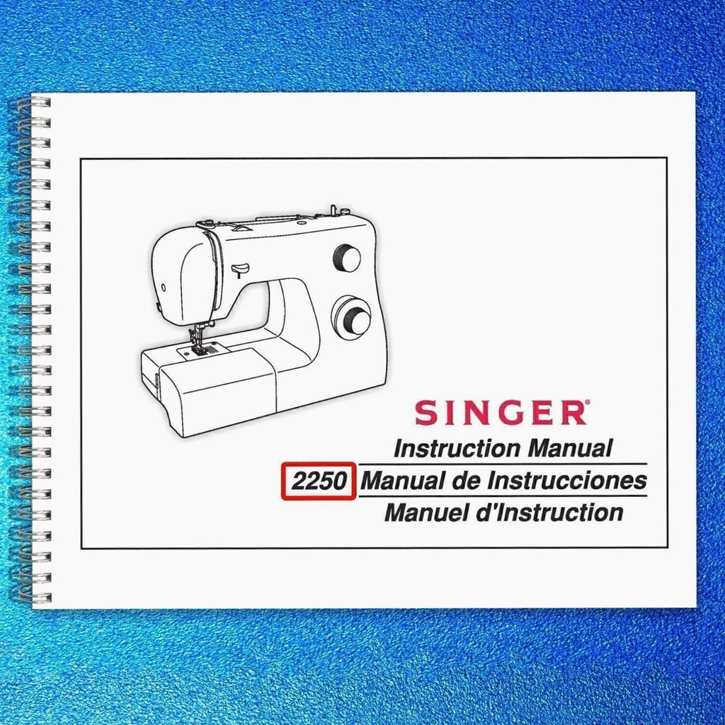 Singer Model 2250 Sewing Machine User Manual Operation Guide, WIRE BOUND, COVERS