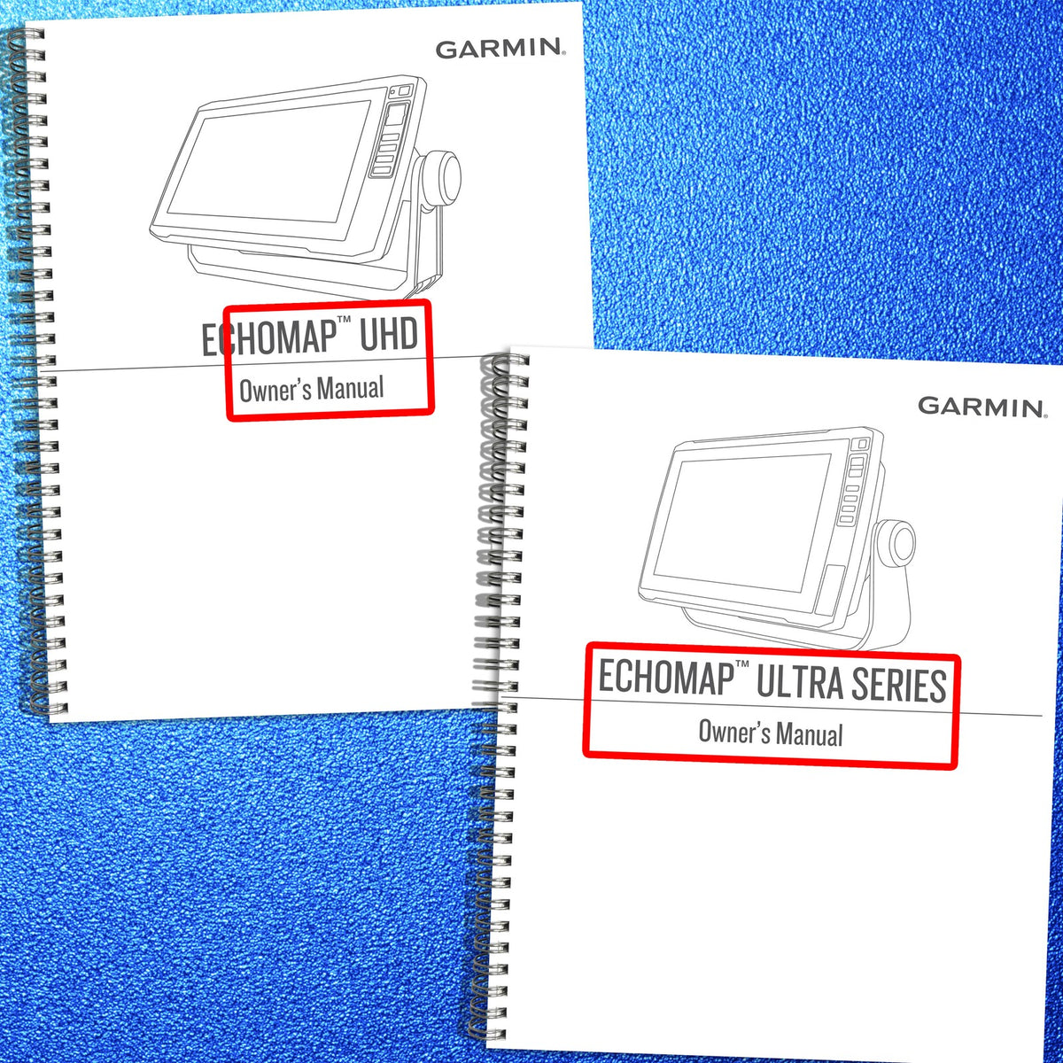 GARMIN ECHOMAP UHD 60 70 90 & Ultra 126sv Operators Manual BUNDLE - WIRE BOUND