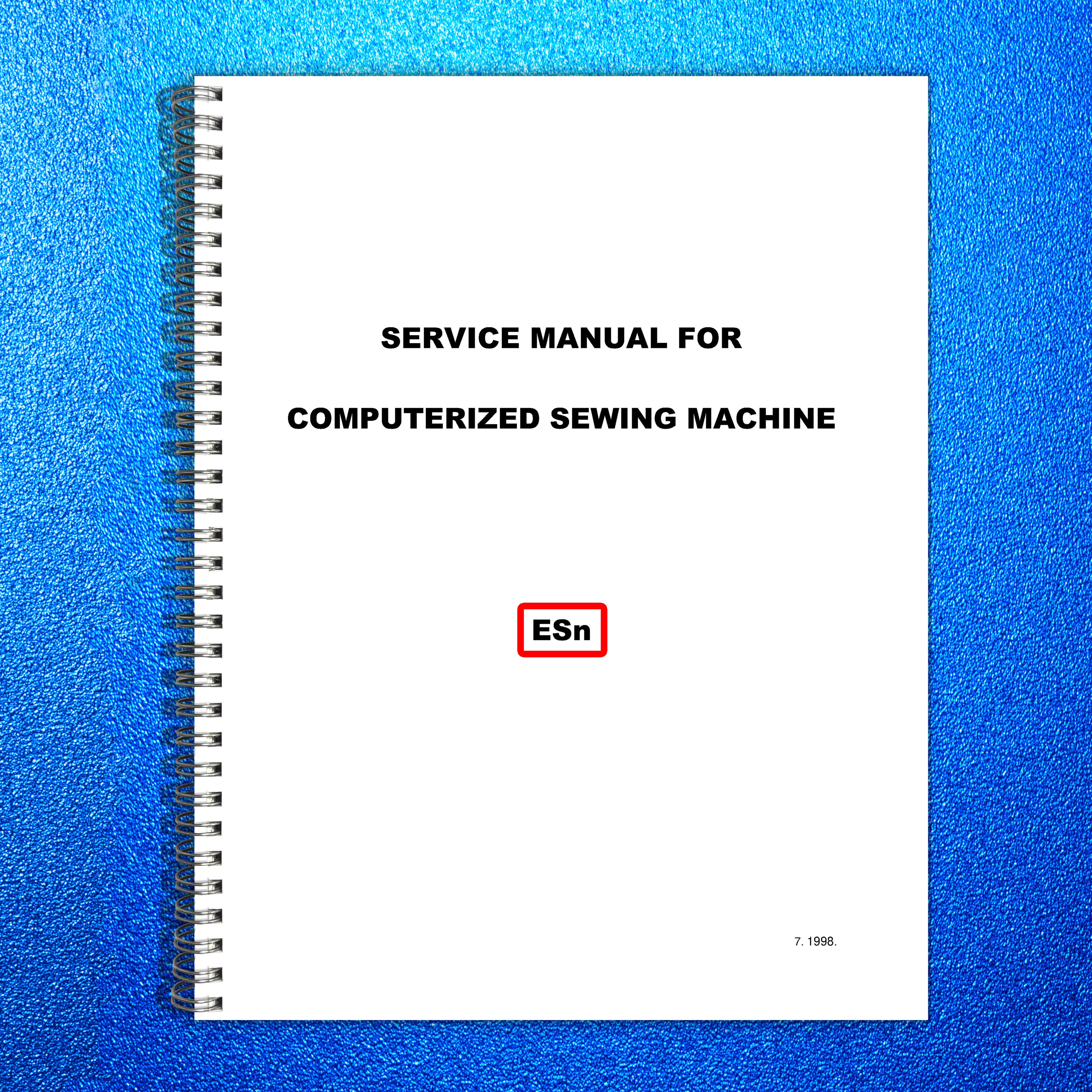 BABY LOCK ESn Computerized Sewing Machine Service Manual 1998 - WIRE BOUND