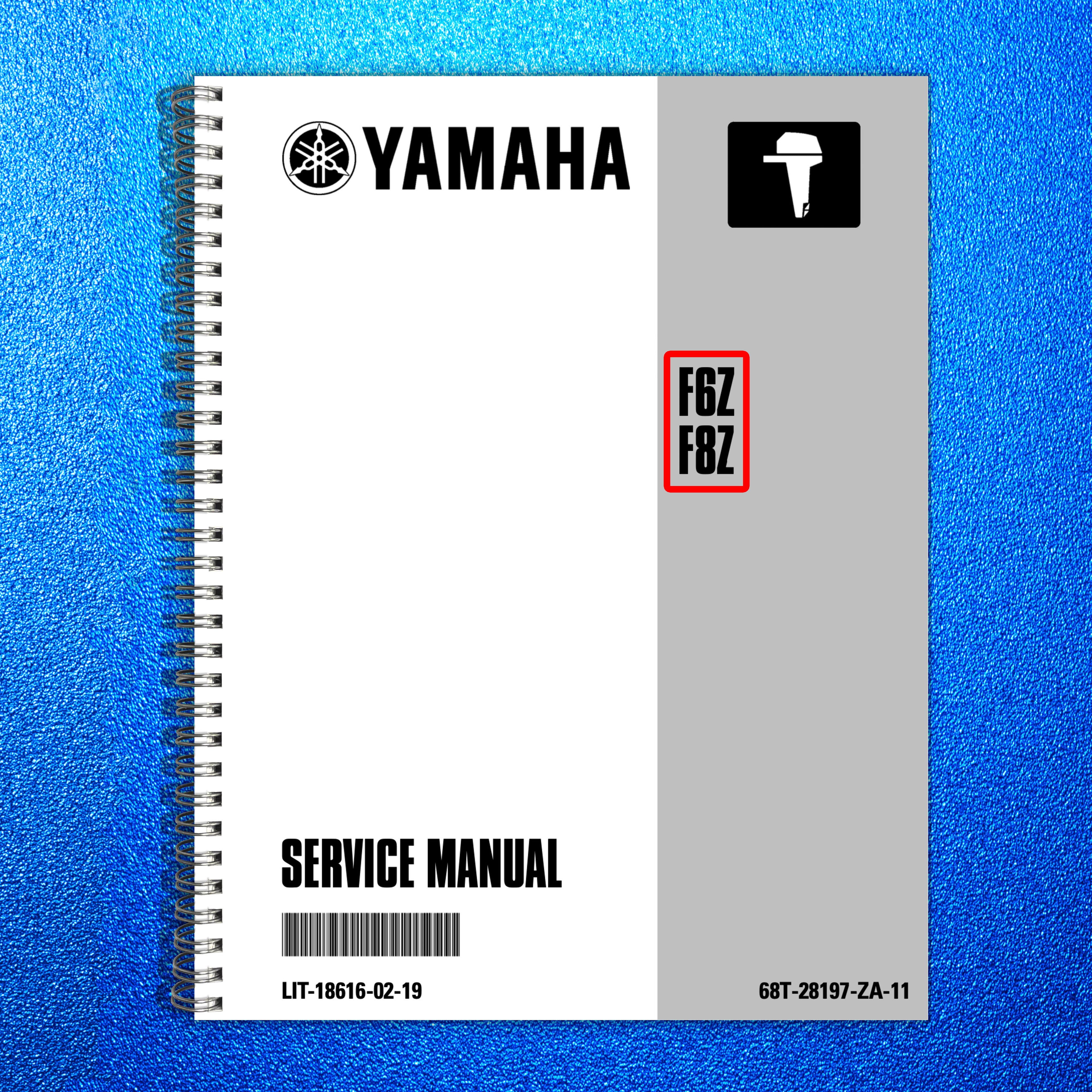 YAMAHA F6Z F8Z Service Manual - BOUND - COVERS - XL FOLDOUT PAGES