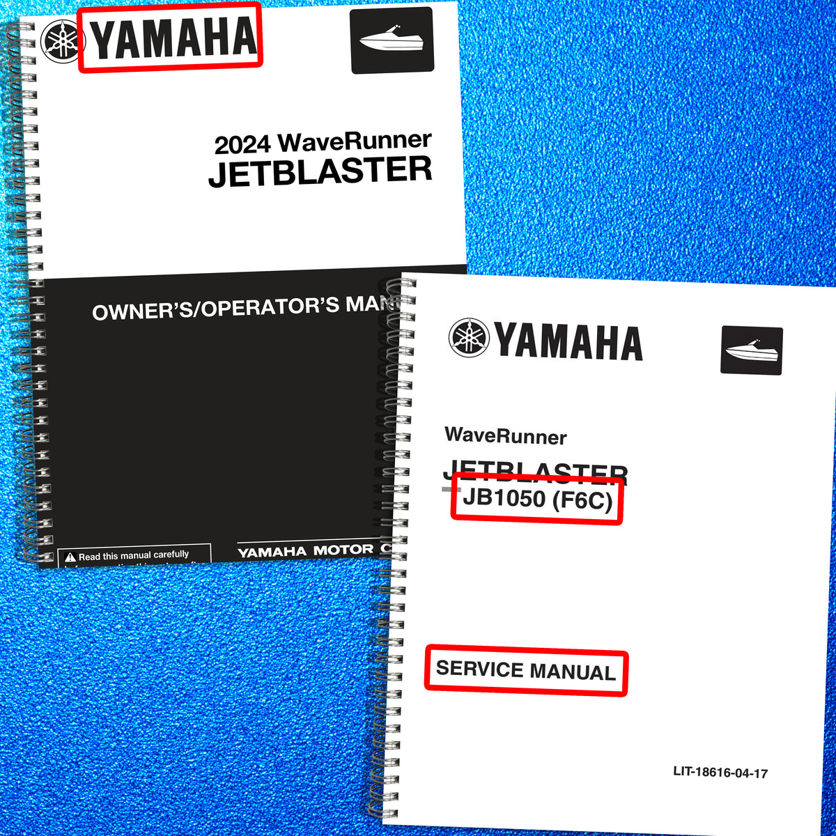 YAMAHA JetBlaster JB1050 WaveRunner Service & Operators Manual BUNDLE