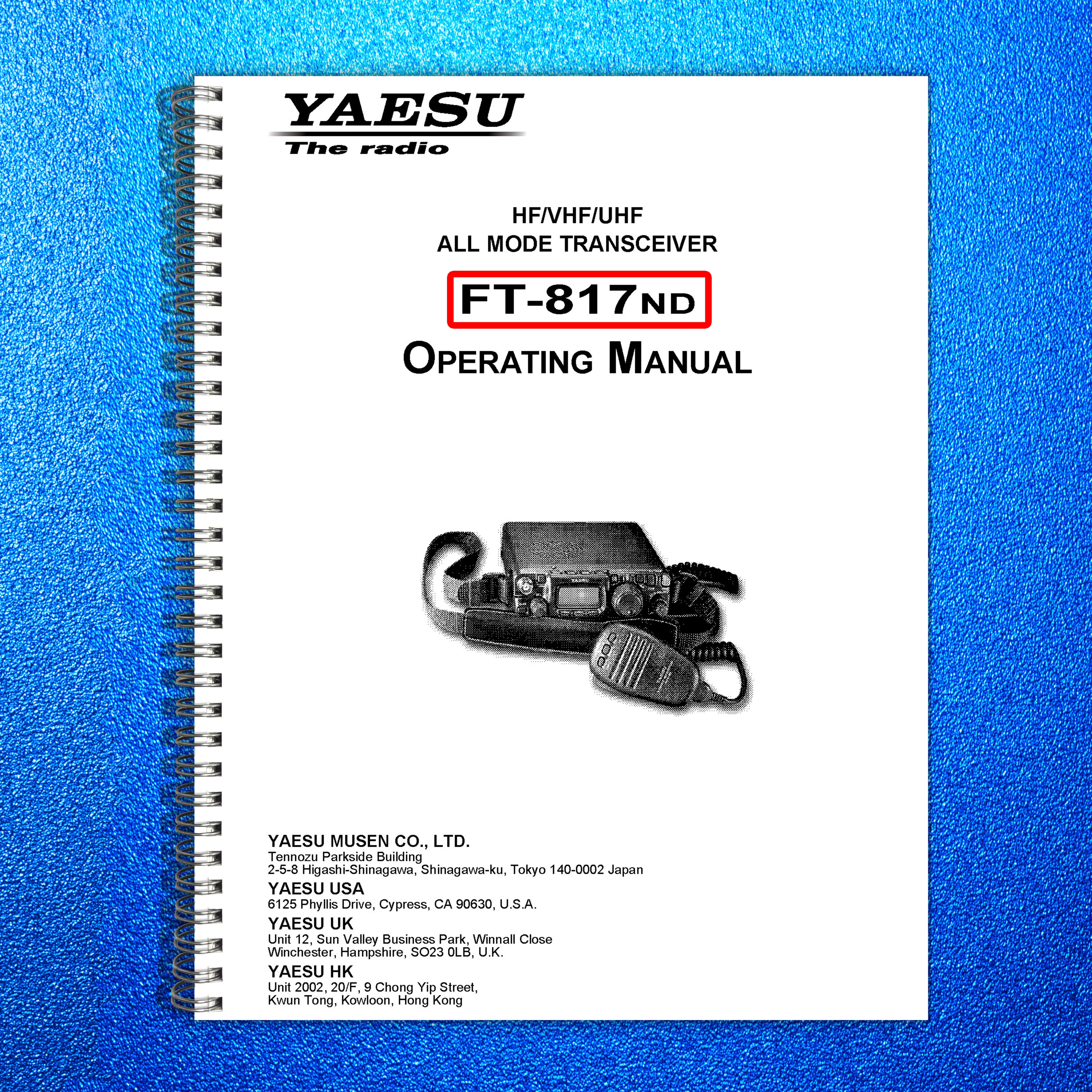 YAESU FT-817ND Transceiver User Instruction Operation Manual, TOUGH WIRE BINDING