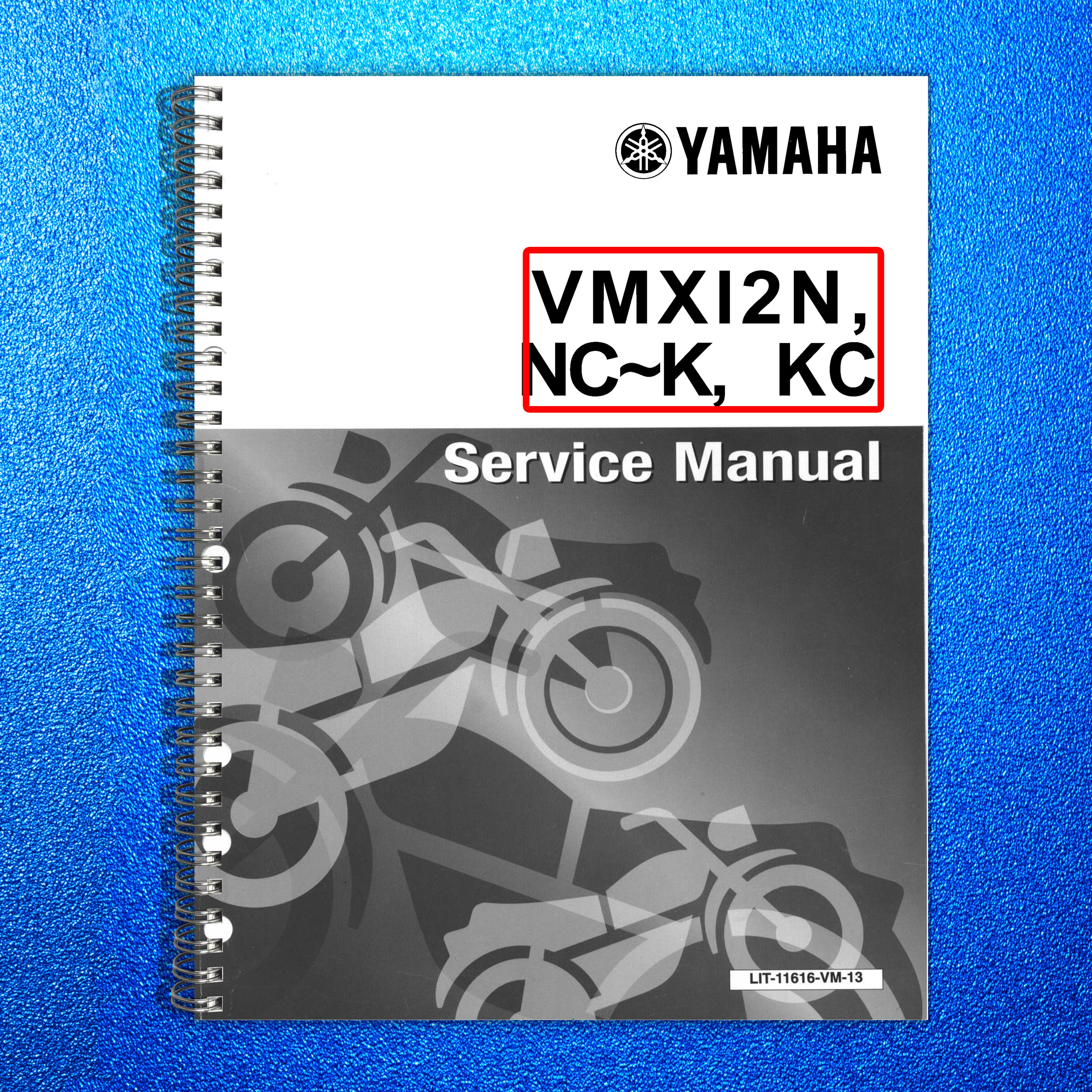 YAMAHA VMAX VMX12 Motorcycle Service Manual - STEEL WIRE BOUND - TOUGH COVERS