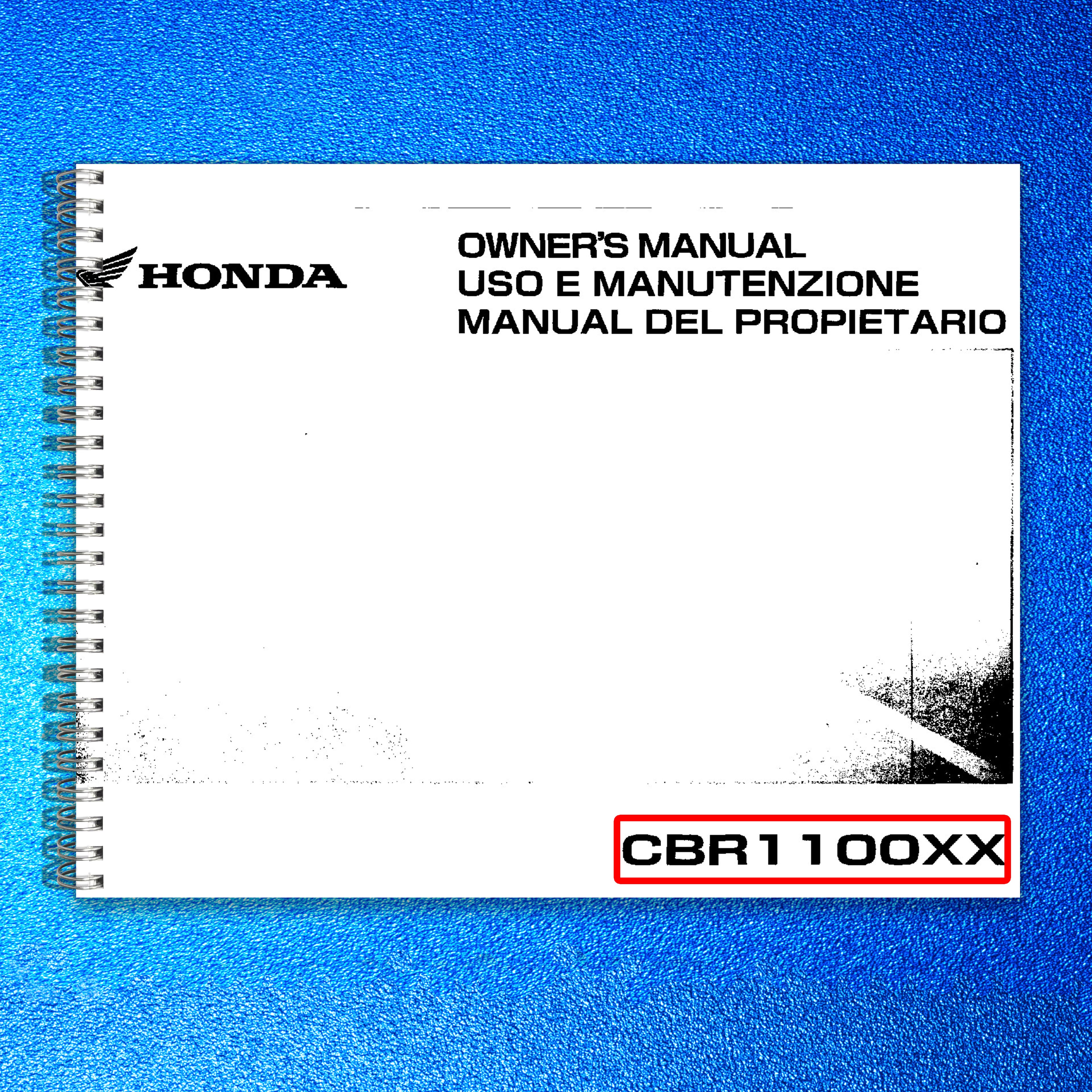 HONDA CBR1100XX Motorcycle Owners Manual 2004 - BOUND - COVERS - XL FOLDOUTS