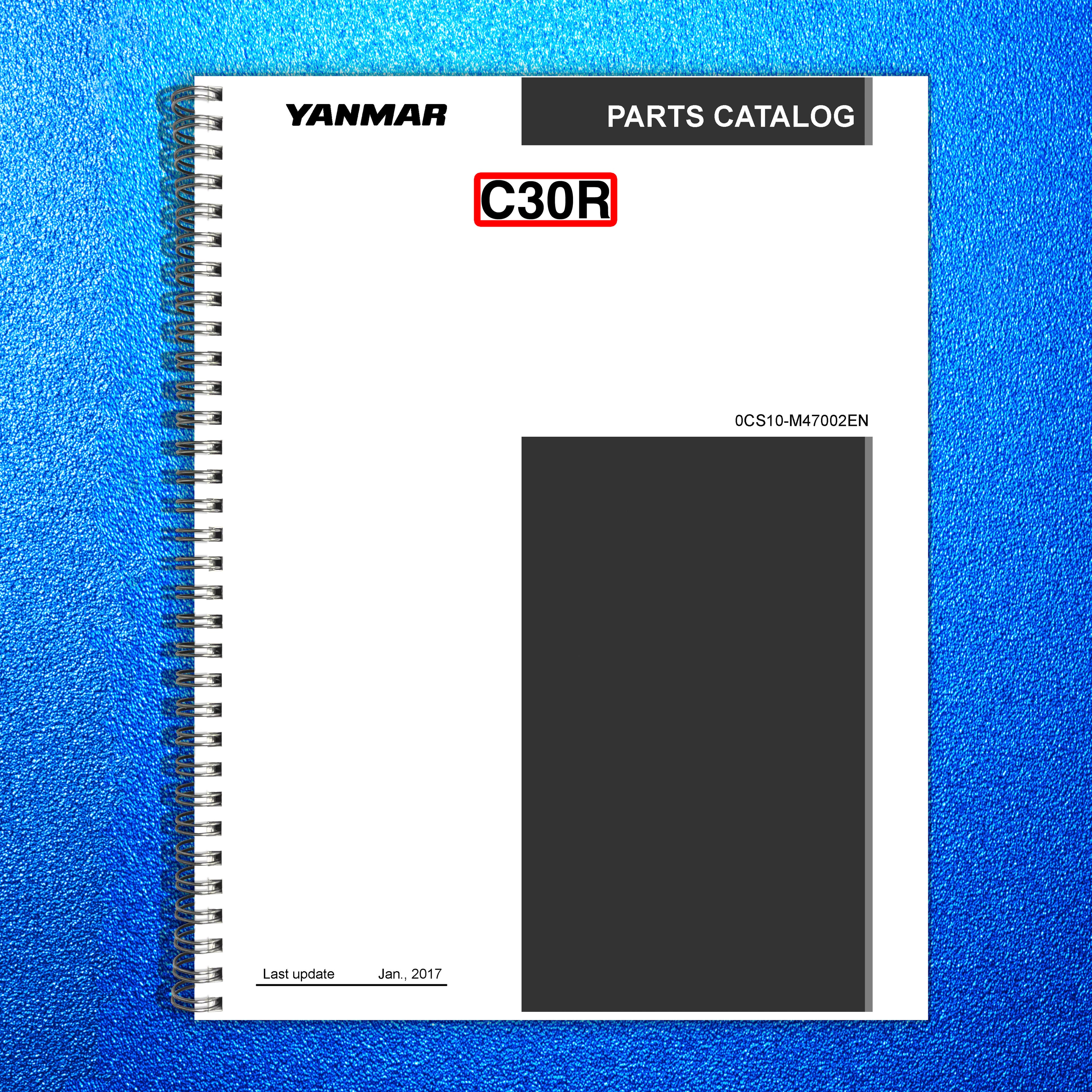 YANMAR C30R-US Crawler Carrier Parts Catalog Manual 2017 - WIRE BOUND - COVERS
