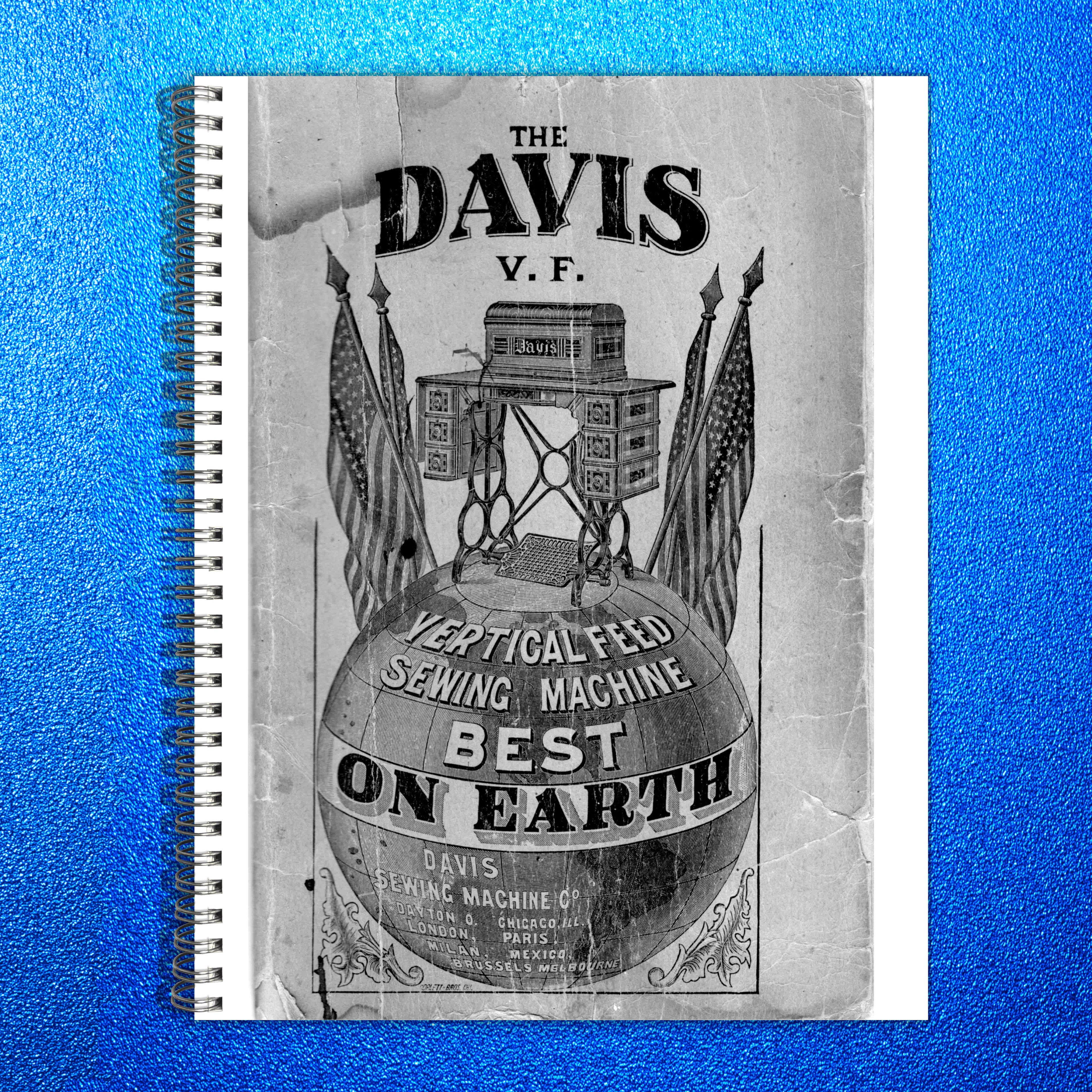 DAVIS Vertical Feed Sewing Machine Instruction Manual - WIRE BOUND - COVERS