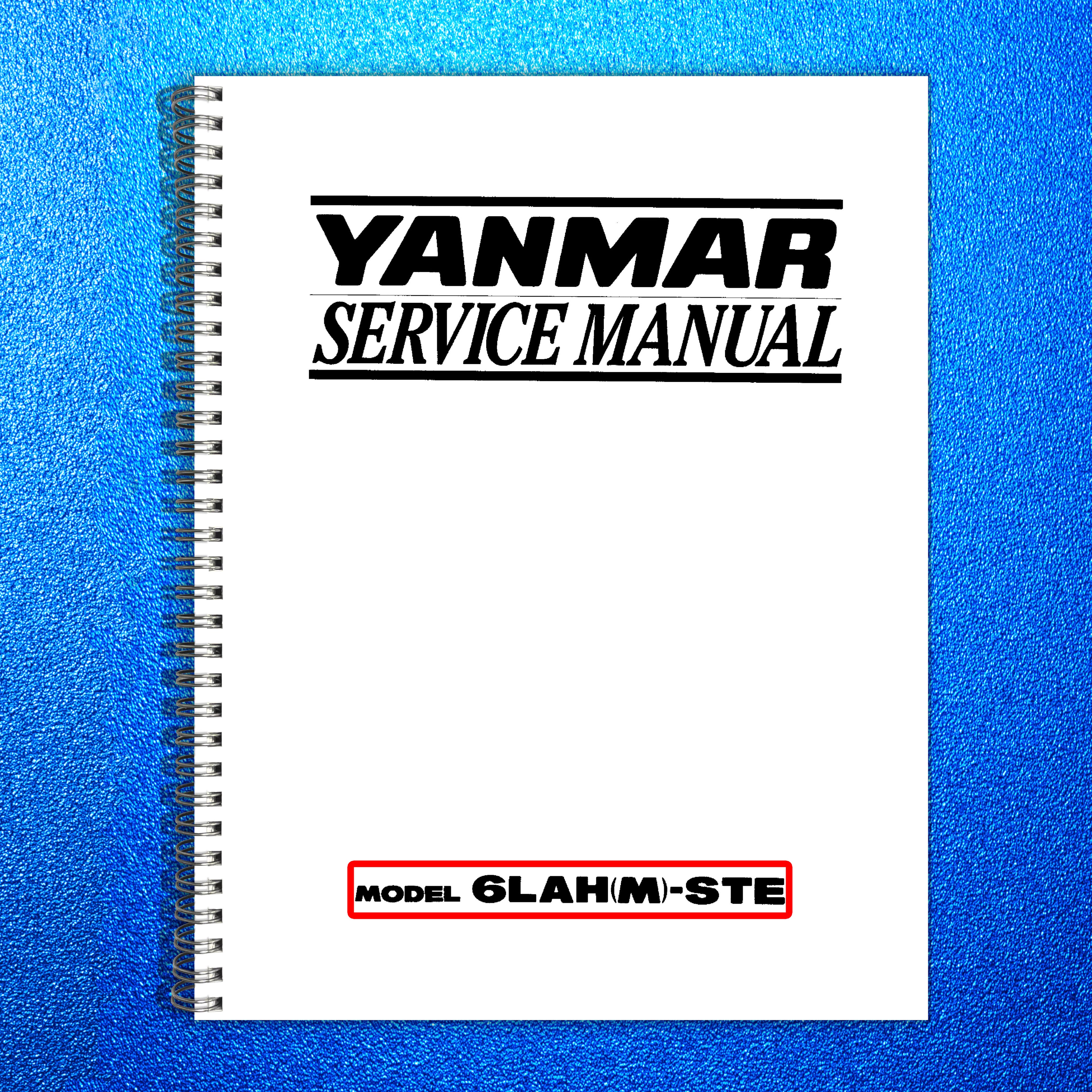 YANMAR 6LAHM-STE Diesel Engine Service Manual - BOUND - COVERS - XL FOLDOUTS