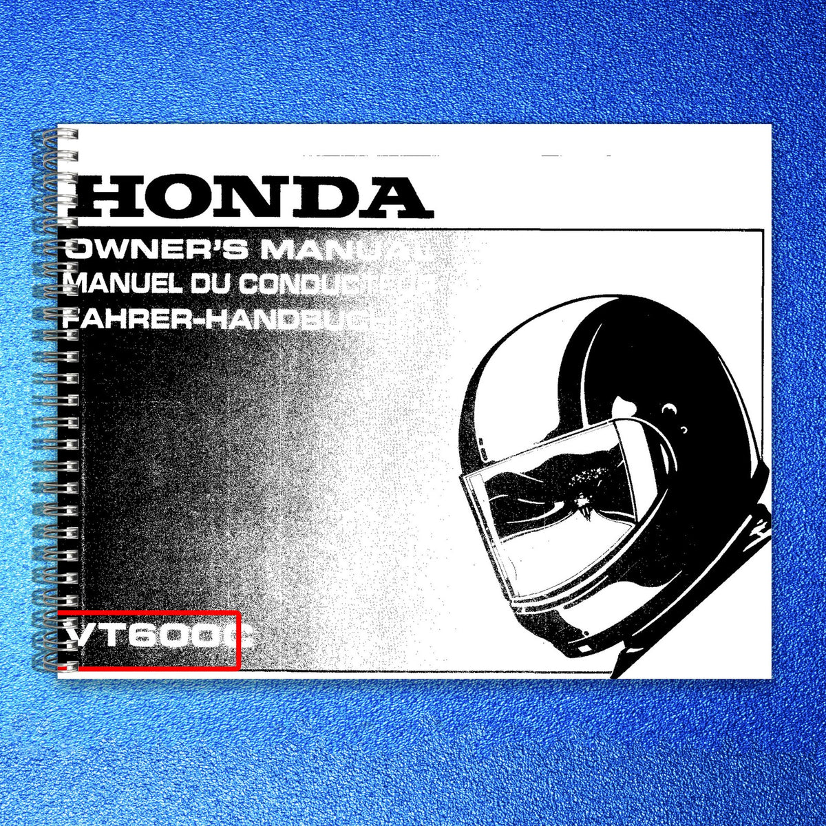 HONDA VT600C Owners Manual 1997 - BOUND - COVERS - XL FOLDOUT PAGES