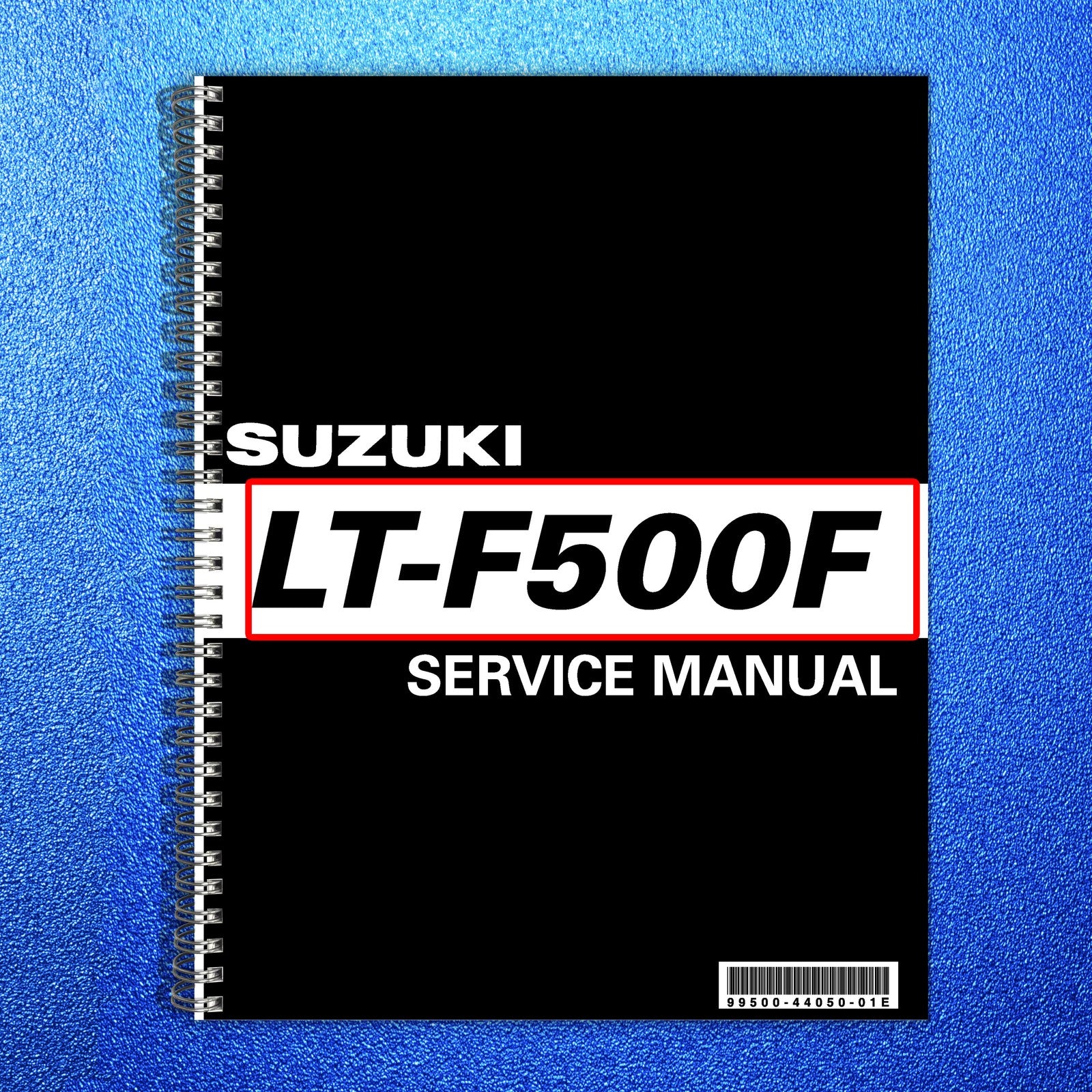 SUZUKI LT-F500F ATV Service Manual 2002 - STEEL WIRE BOUND - PROTECTIVE COVERS