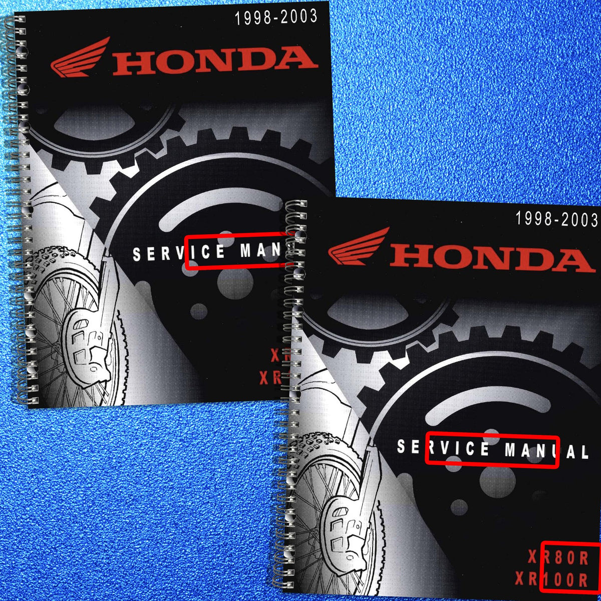 HONDA XR80R XR100R Service Manual BUNDLE - STEEL WIRE BOUND - PROTECTIVE COVERS